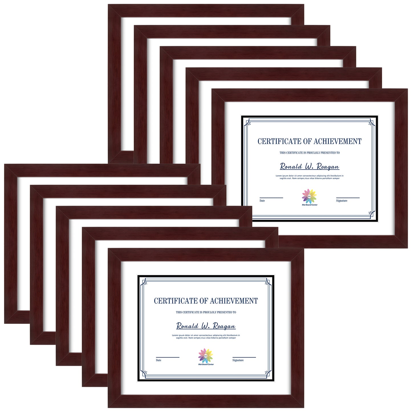 11x14 Wood Frame for 8.5x11 Certificate Diploma Frames (10 Pcs per Box) Mahogany