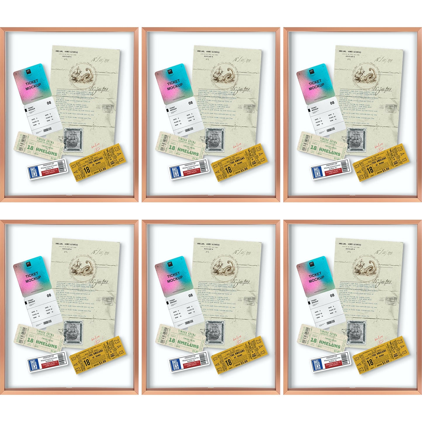 11x14 Floating Frame For Any Size Photo up to 11 by 14 (6 Pcs Per Box) Rose gold