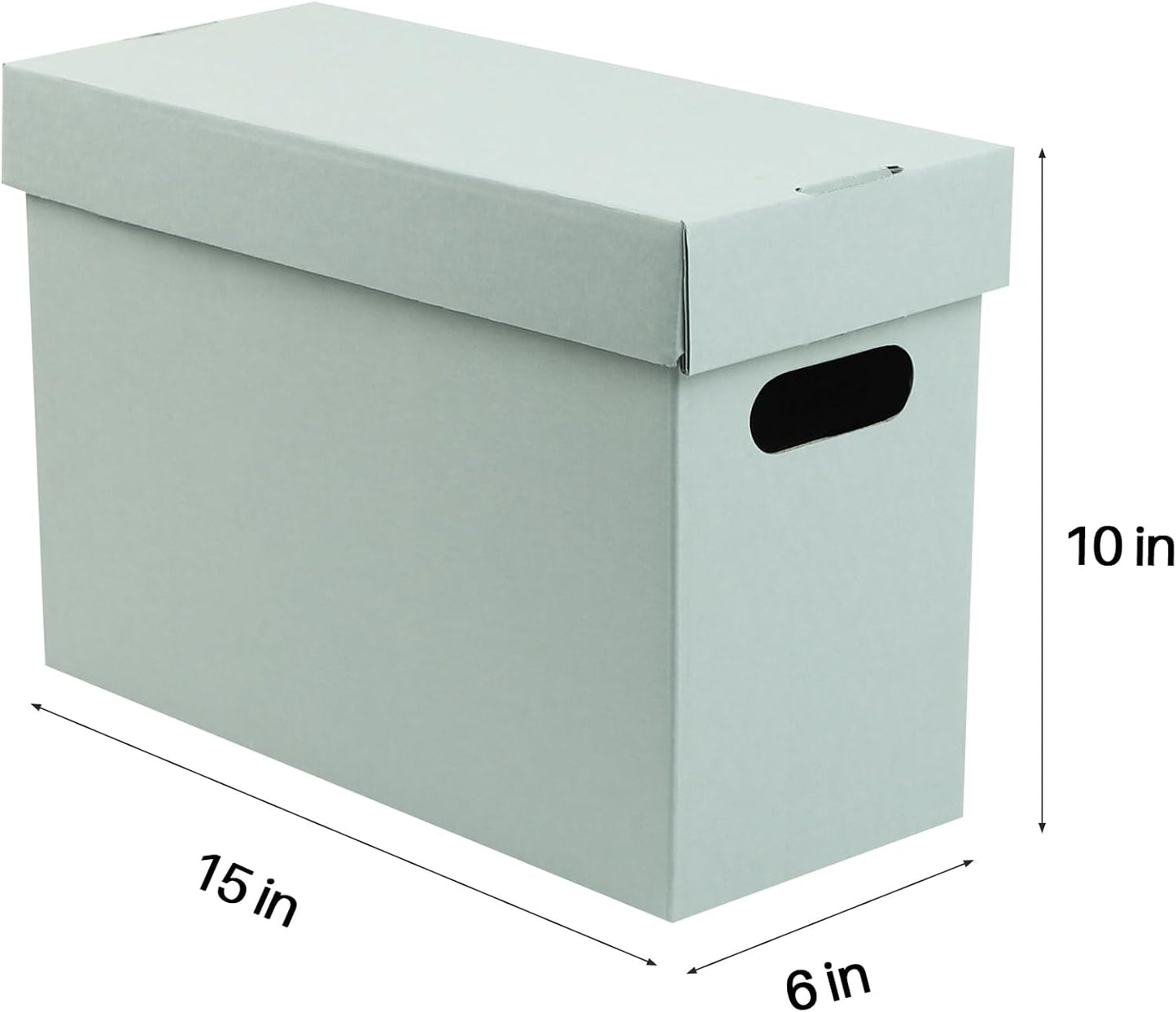 6x15x10 inches Archival Storage Cartons (5 Pack)