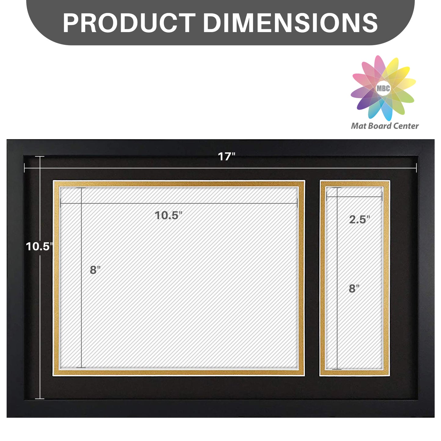 11x17.5 Frame for 8.5x11 Picture Black Wood, Solid Smooth (6 Pcs per Box)
