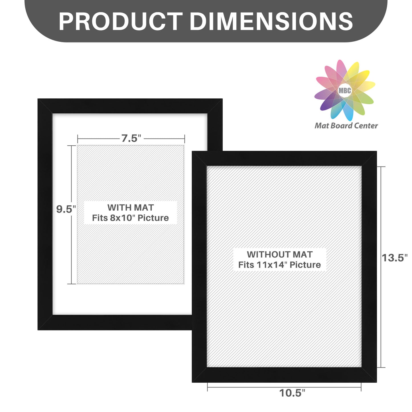 11x14 Wood Frame for 8x10 Picture with Acrylic Glass(10 Pcs per Box)