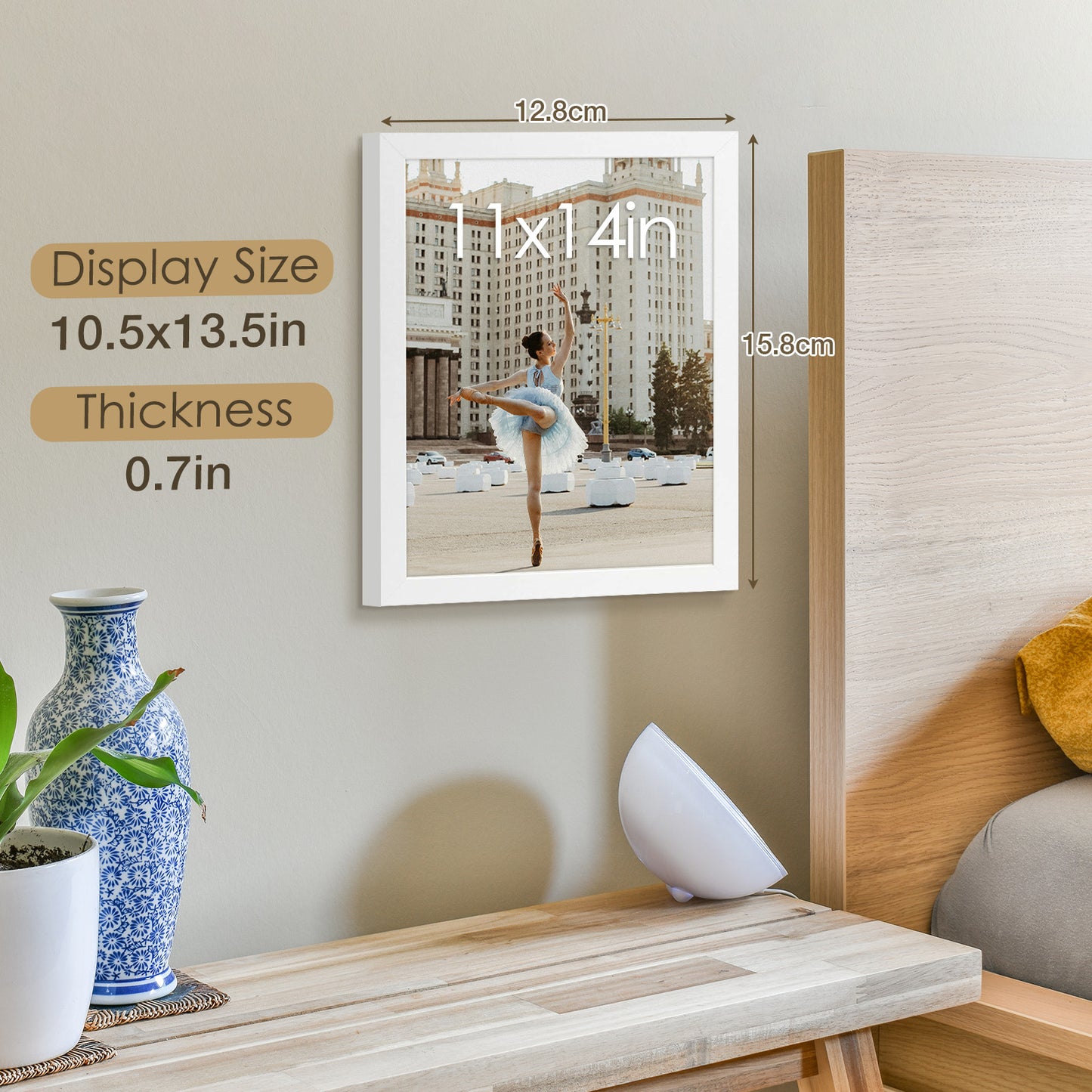 Clearance 11x14 MDF Frame for 8x10 Picture White (8 Pcs per Box)