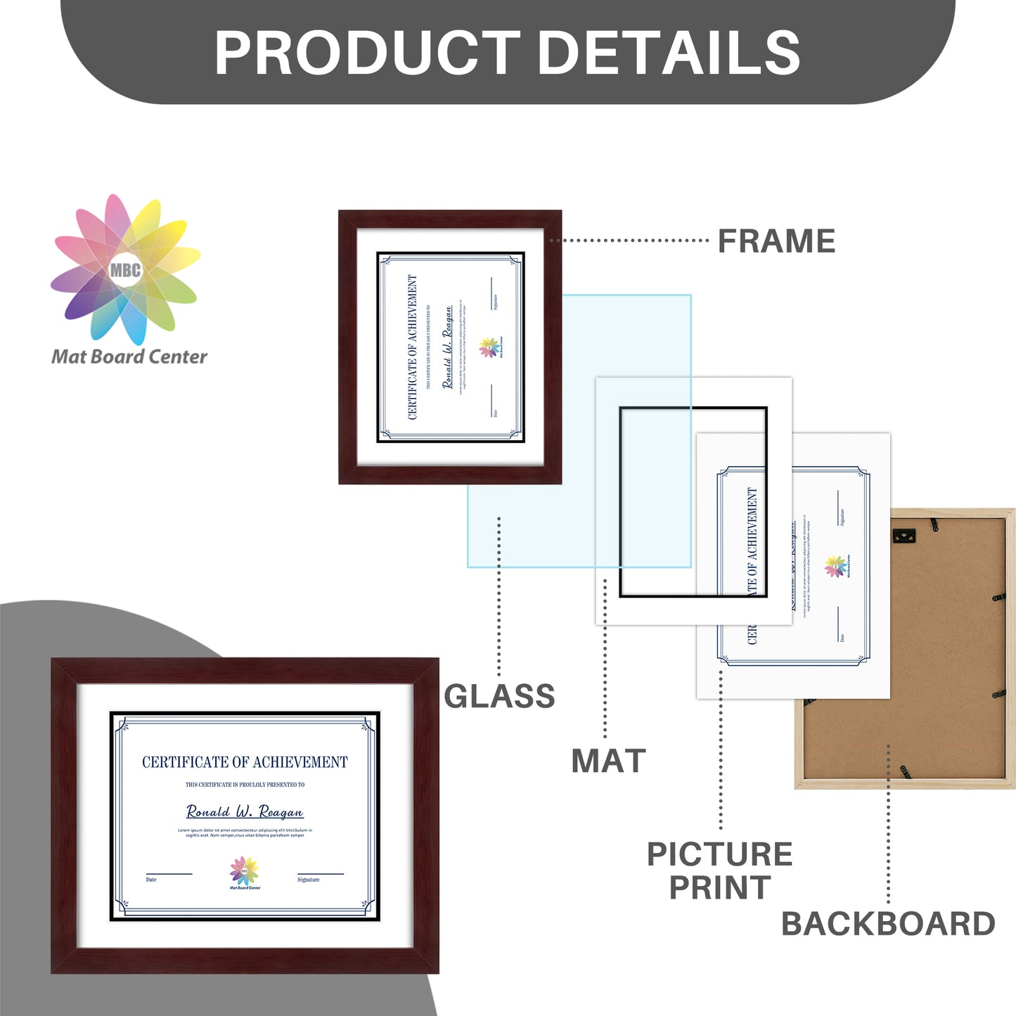 11x14 Wood Frame for 8.5x11 Certificate Diploma Frames (10 Pcs per Box)