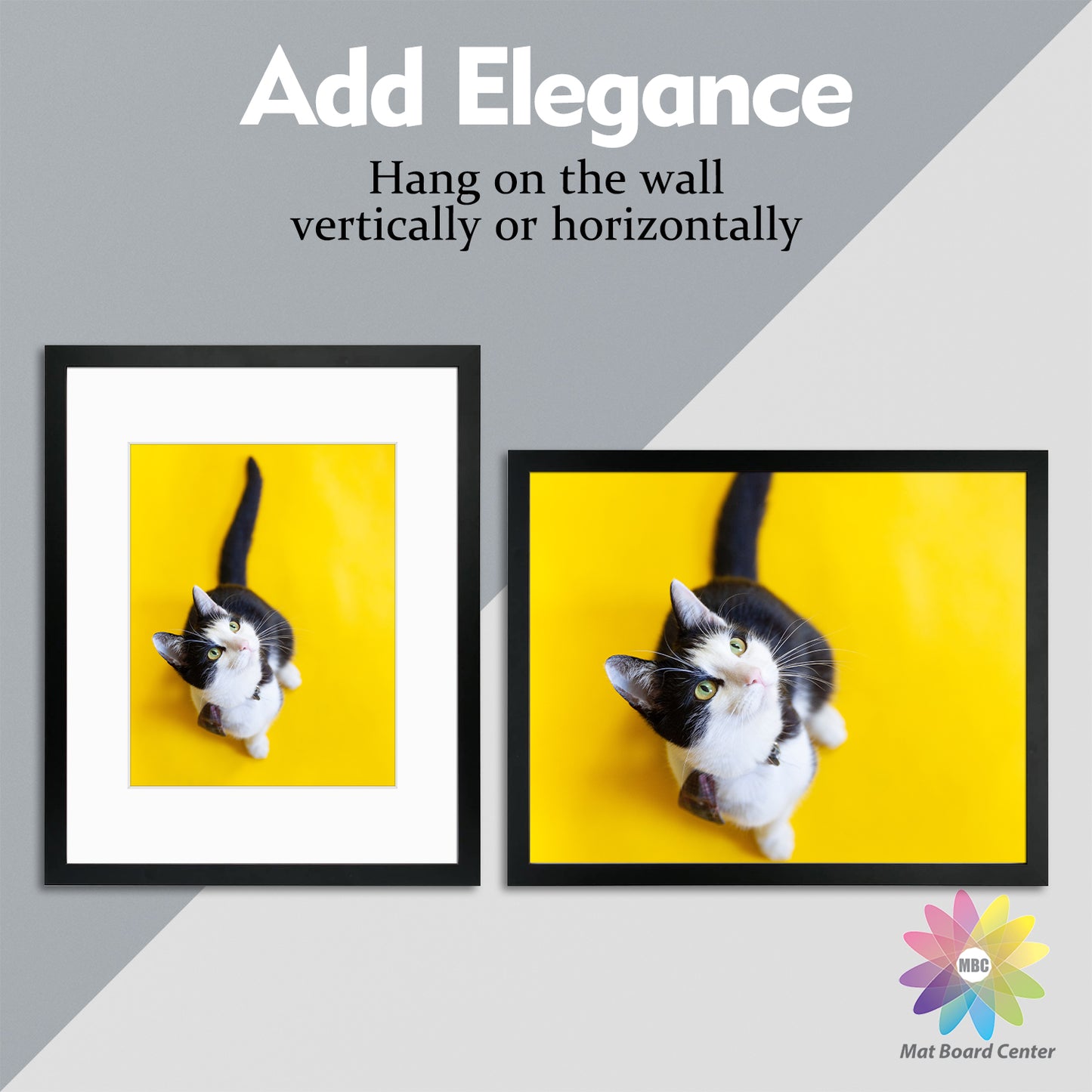 16x20 Frame for 11x14 Picture Black MDF