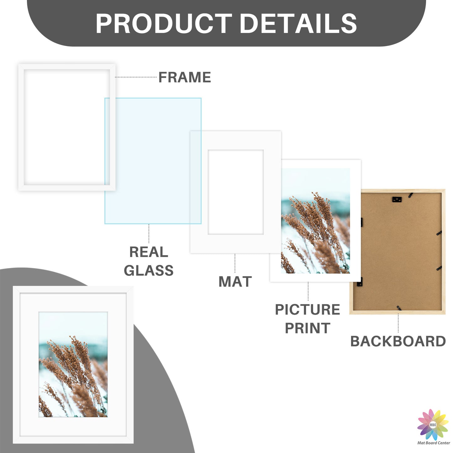 12x16 Wood Frame for 8x12 Picture (8 Pcs per Box)