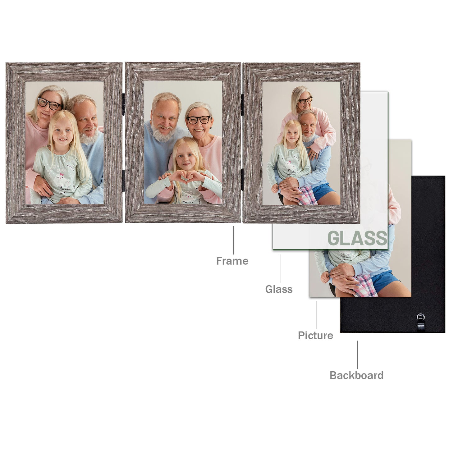 Clearance 4x6 Three Picture Frame (8 Pcs per Box)