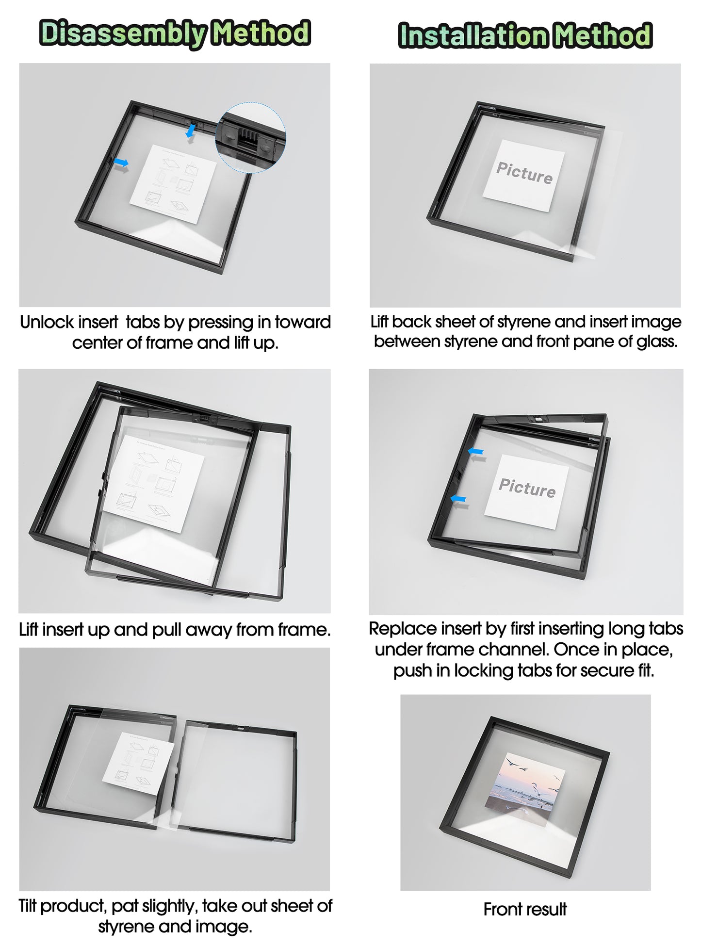Clearance 16x20 Floating Frame For Any Size Photo Up to 16 by 20 Rose Gold (6 Pcs Per Box)