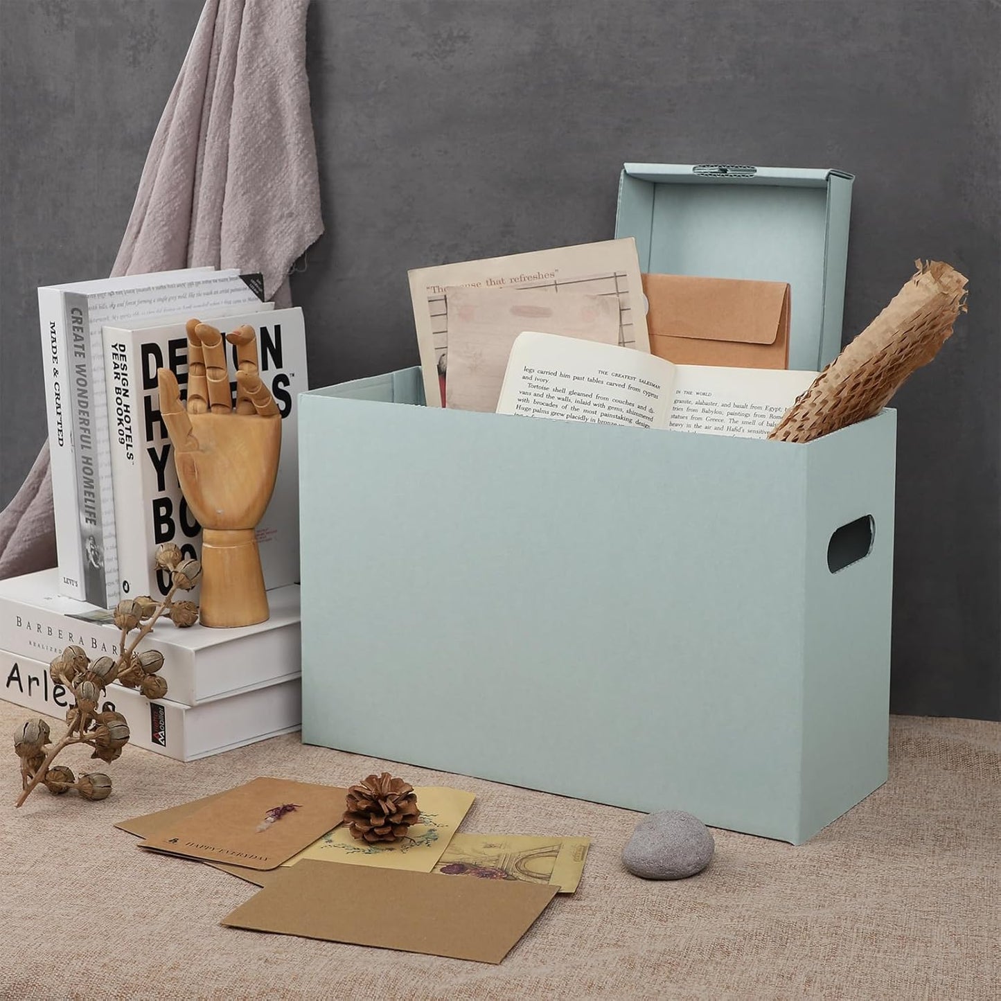 6x15x10 inches Archival Storage Cartons (5 Pack)