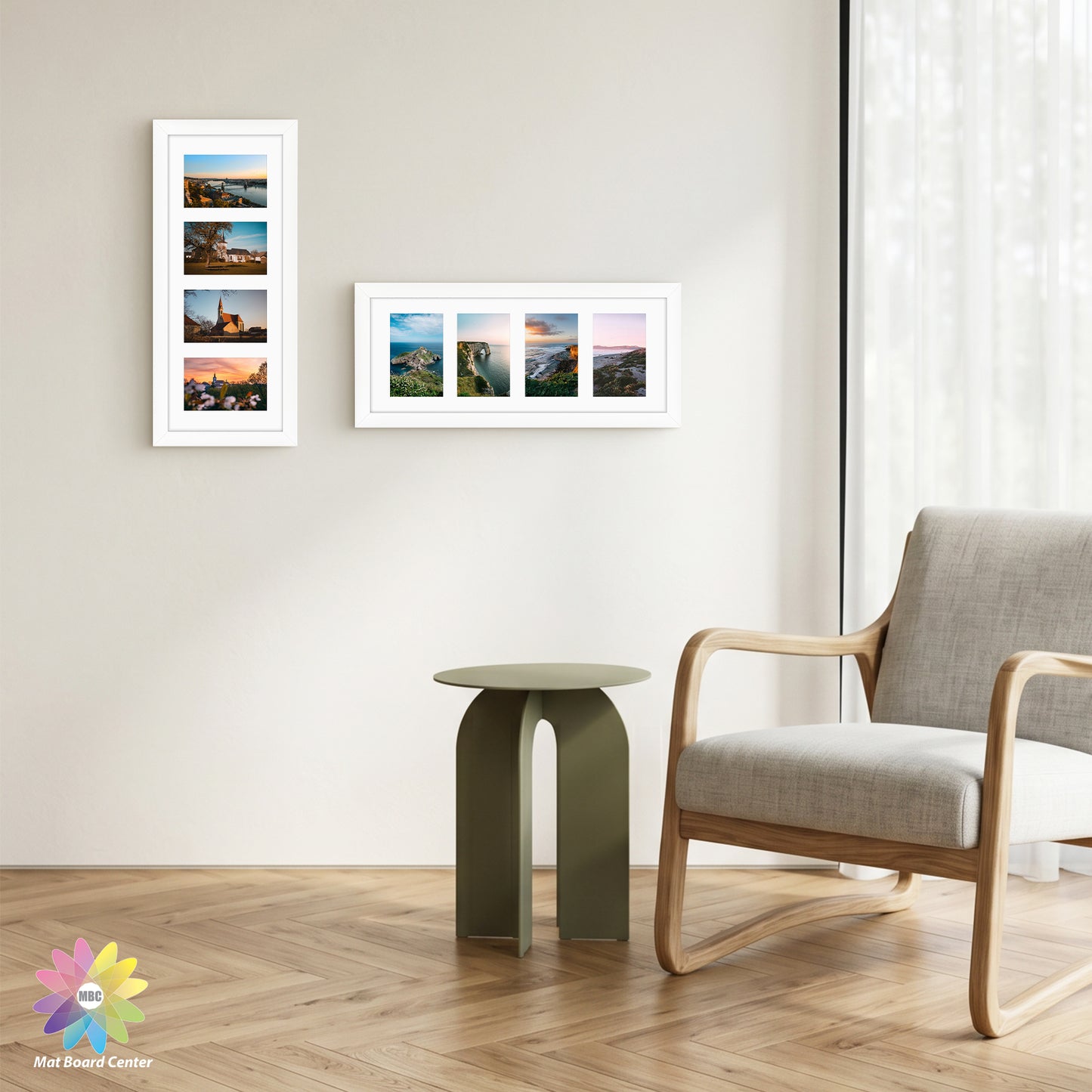 Clearance 8x20 Collage Picture Frames for Four 4x6 Picture Wood Frame (10 Pcs per Box)