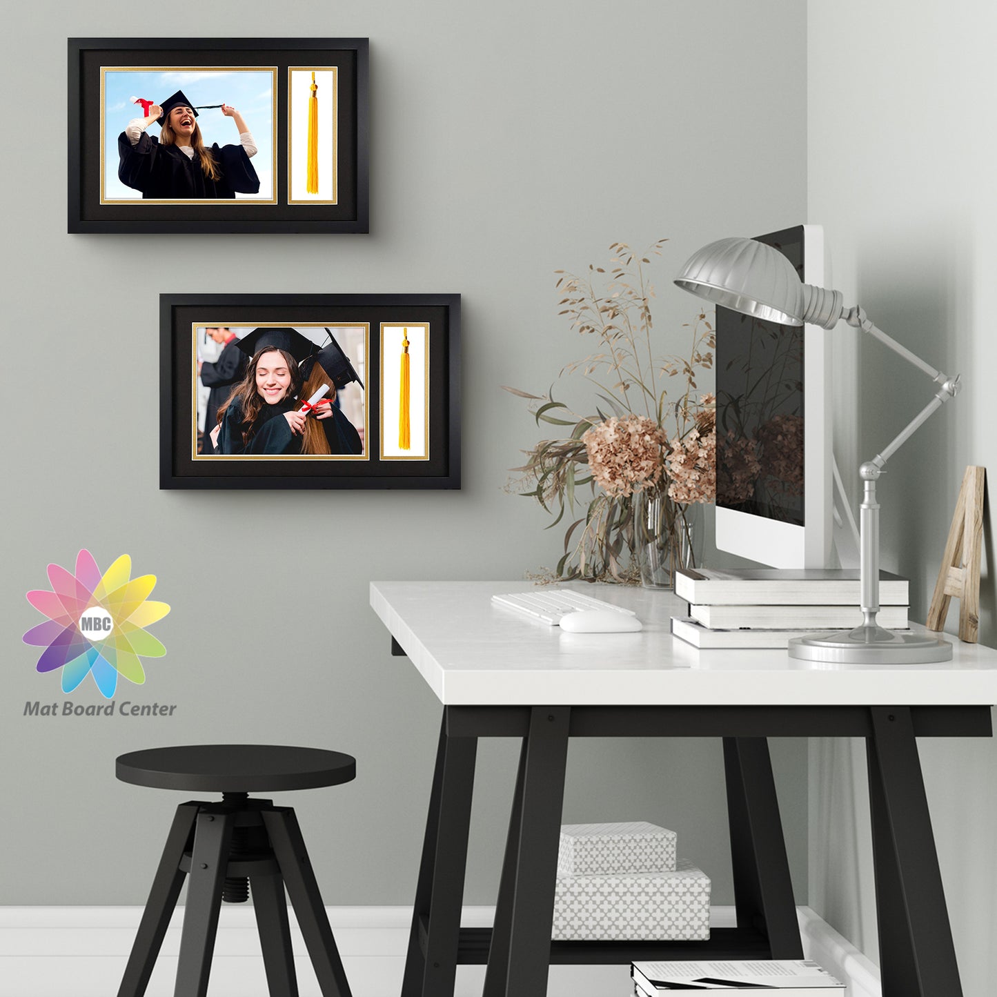 11x17.5 Frame for 8.5x11 Picture Black Wood, Solid Smooth (6 Pcs per Box)