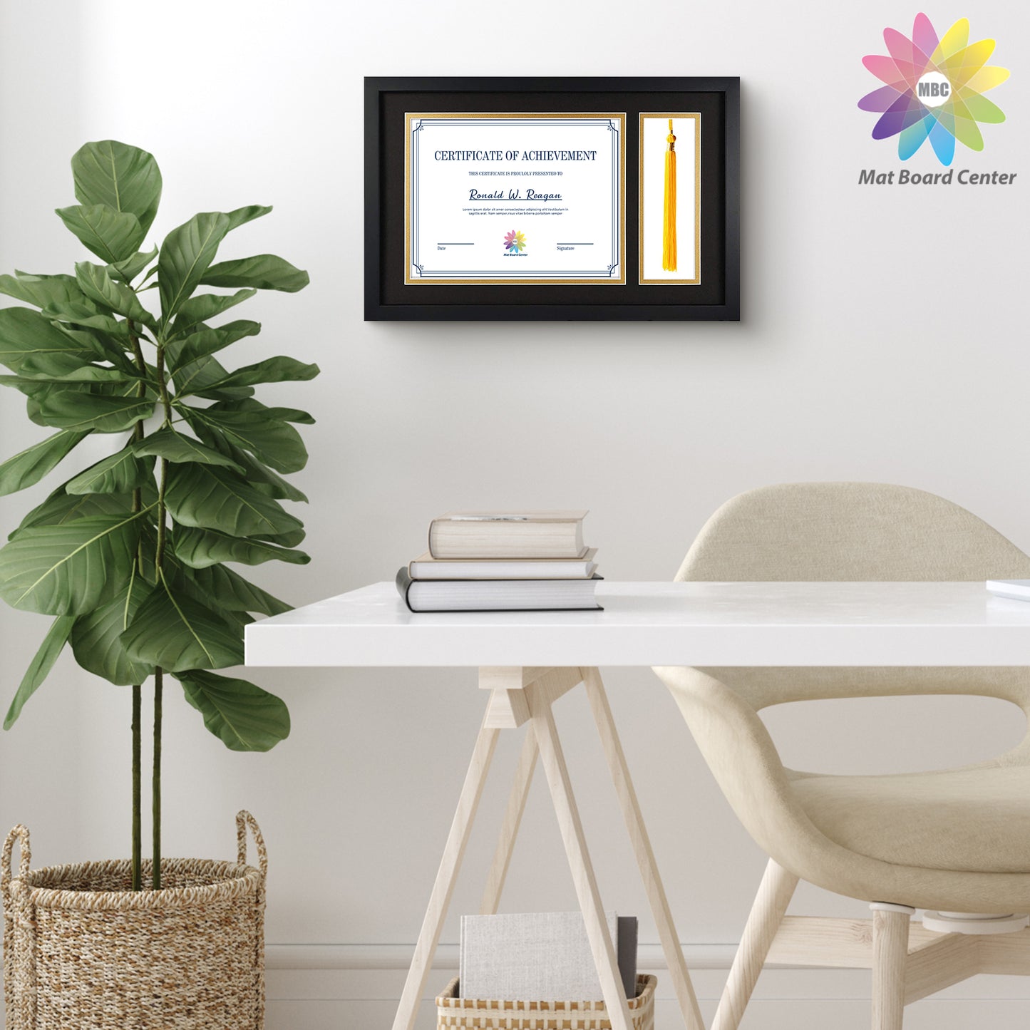 11x17.5 Frame for 8.5x11 Picture Black Wood, Solid Smooth (6 Pcs per Box)