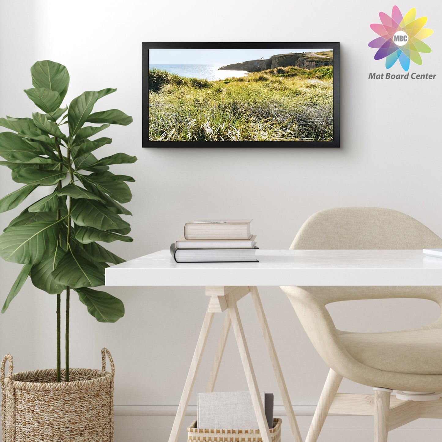 11x22 Frame for 8.5x11 and 4x6 Picture Black Wood, Solid Smooth (6 Pcs per Box)