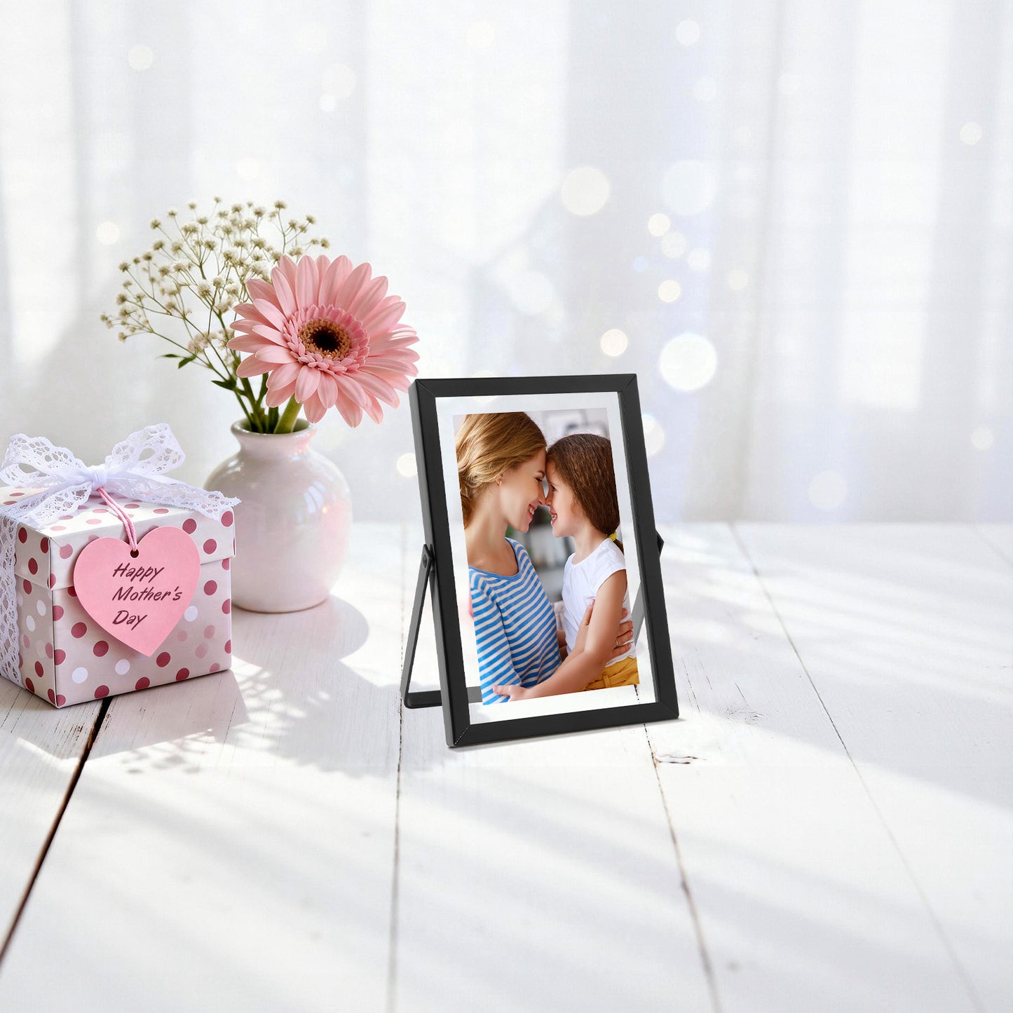 4x6 Black Floating Frame Displays Any Size Photo up to 4 by 6 (24 Pcs Per Box)