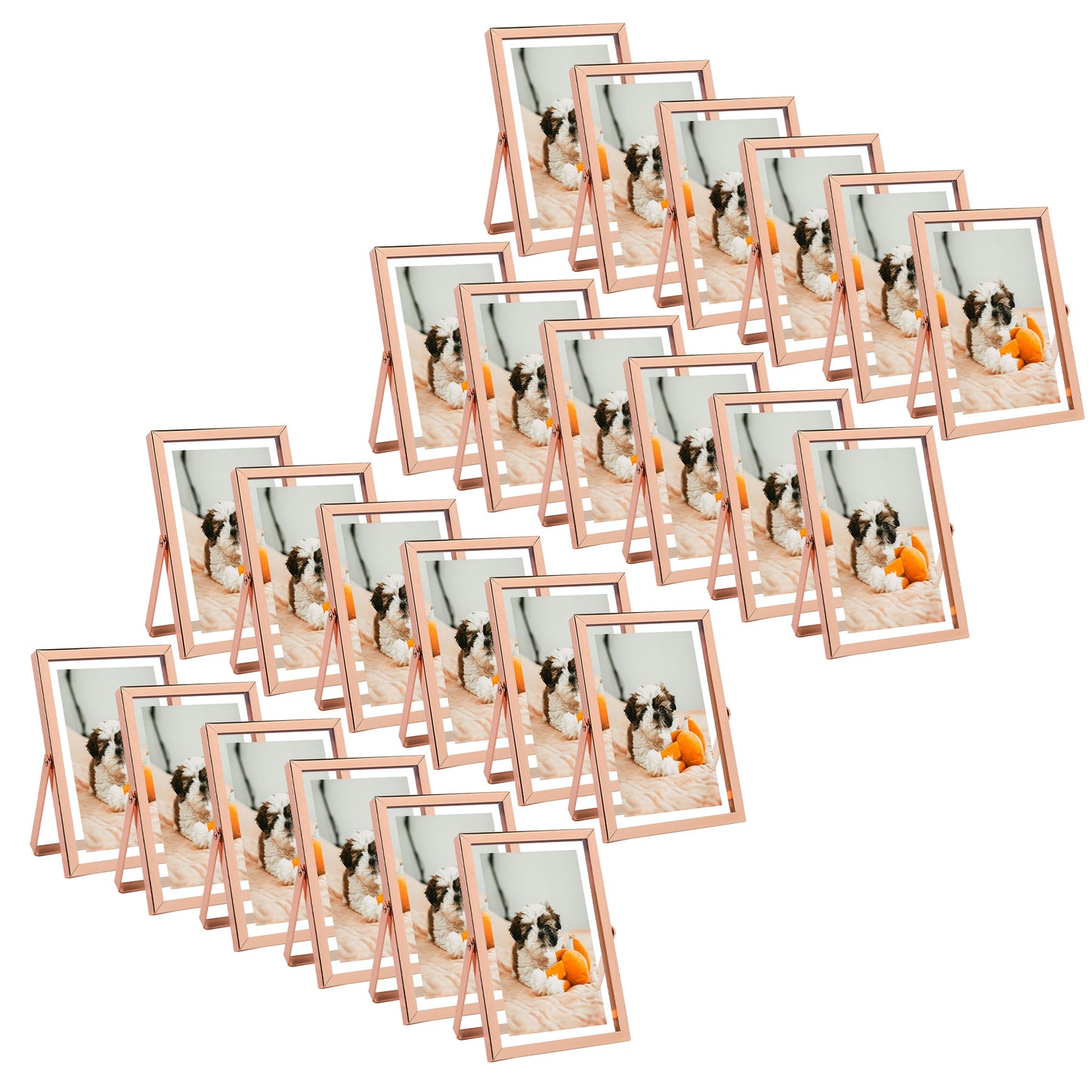 Clearance 4x6 Floating Frame Displays Any Size Photo up to 4 by 6 (24 Pcs Per Box) Rose Gold