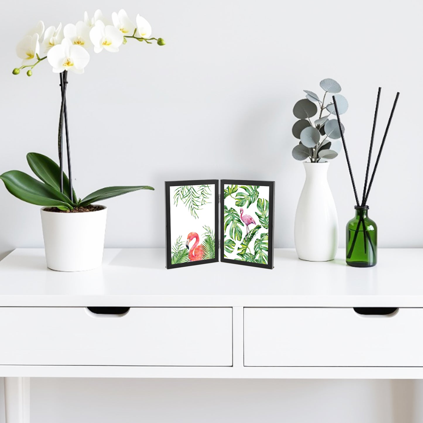 4x6 Floating Frame, Double Hinged Metal Frame Displays Any Size Photo up to 4 by 6 (12 Pcs Per Box)