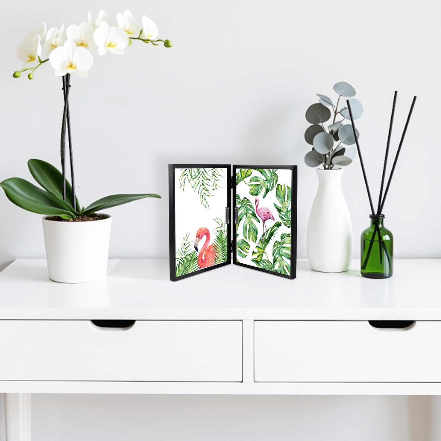 6x8 Floating Frame, Double Hinged Metal Frame Displays Any Size Photo up to 6 by 8 (12 Pcs Per Box)