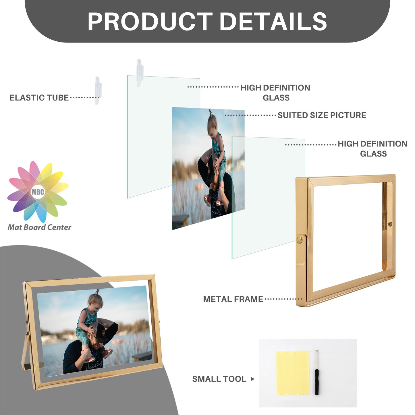 Clearance 7x5 Floating Frame Displays Any Size Photo up to 7 by 5 (24 Pcs Per Box)
