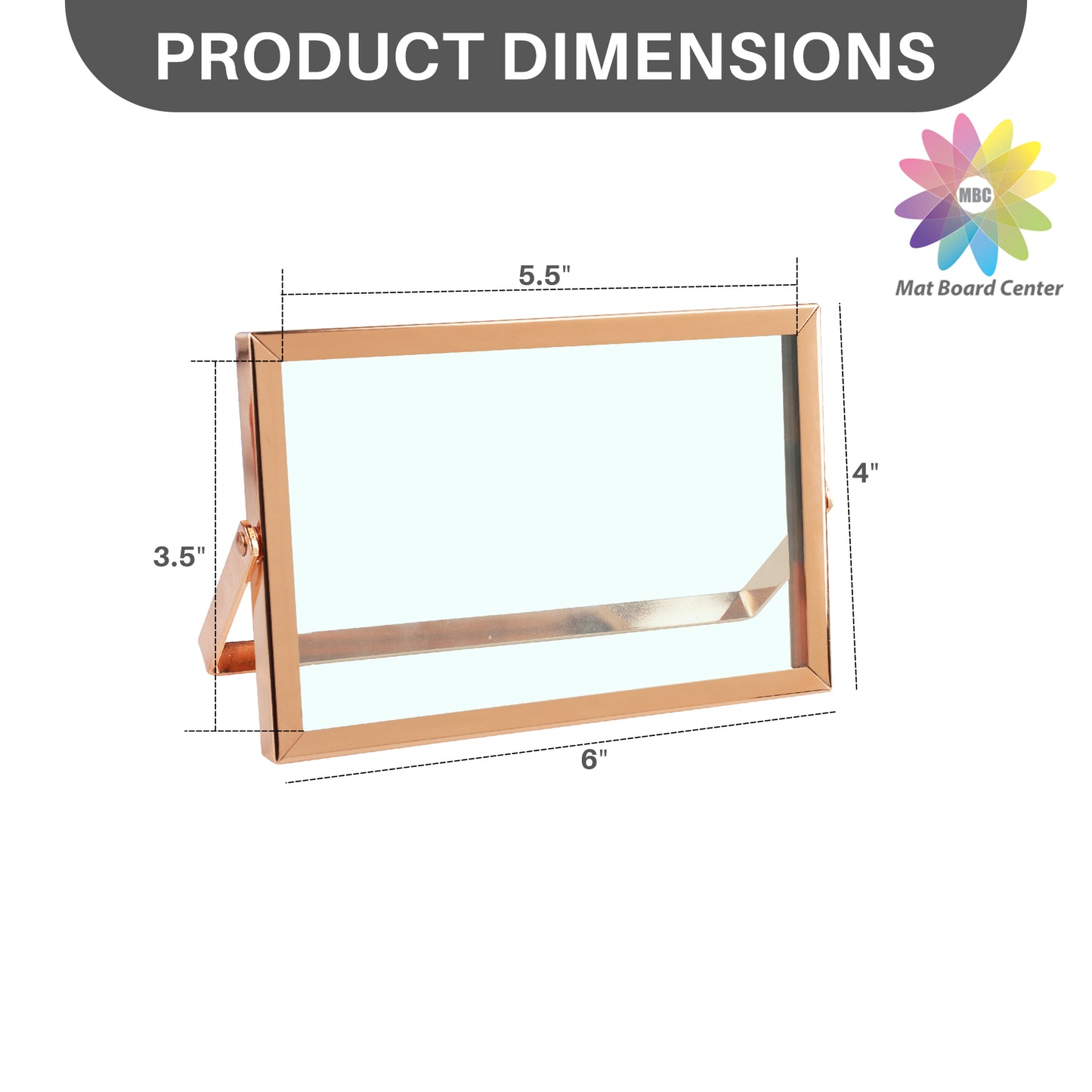 Clearance 6x4 Floating Frame Displays Any Size Photo up to 6 by 4 Rose Gold (24 Pcs Per Box)