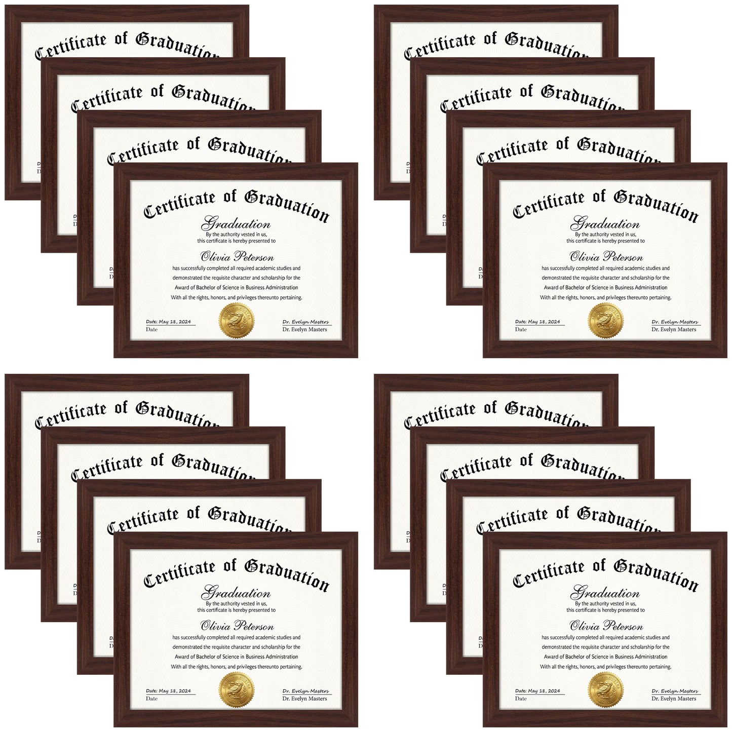 8.5x11 Picture Frame with Real Glass (16 Pcs Per Box)
