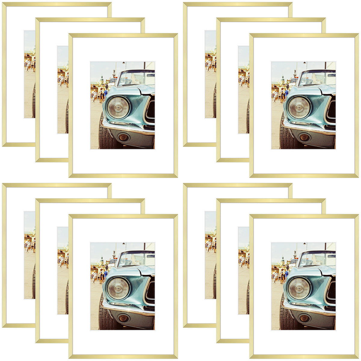 9x12 Aluminum Frame with White Mat for 6x8 Photo (12 Pcs Per Box)