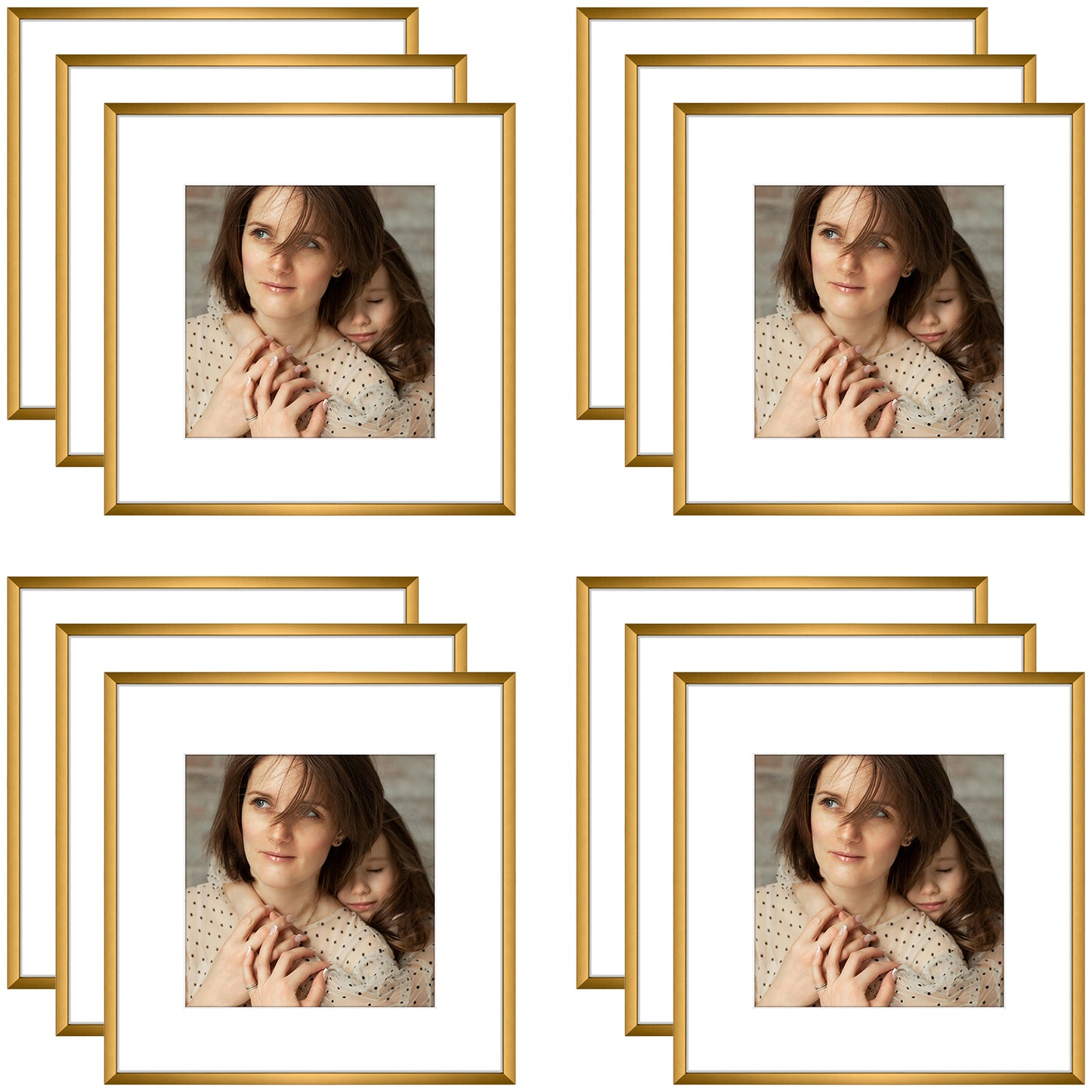 12x12 Aluminum Frame for 8x8 Picture (12 Pcs per Box) Bronze