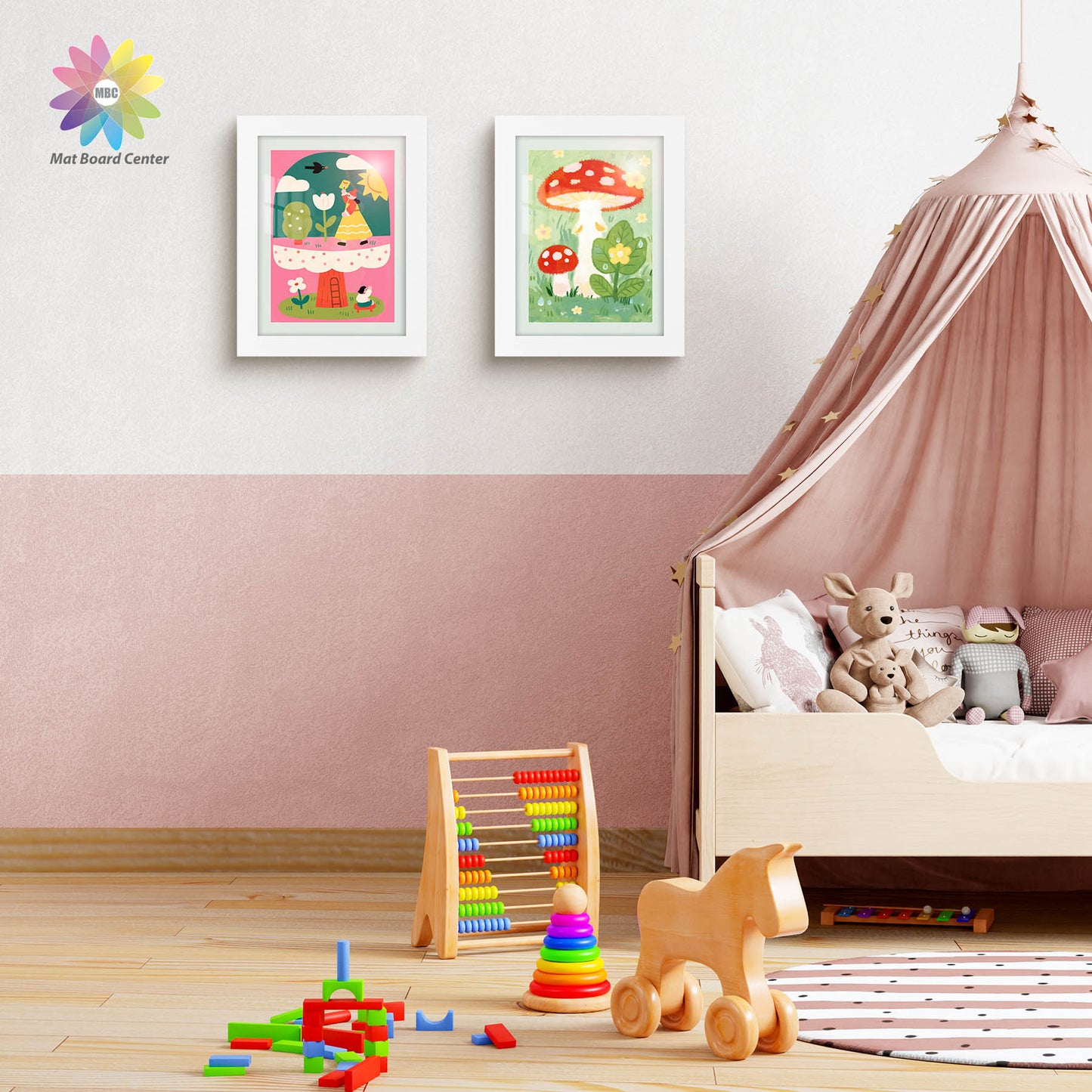 9x12 Kids art frames with Tempered Glass White color (8 Pcs Per Box)