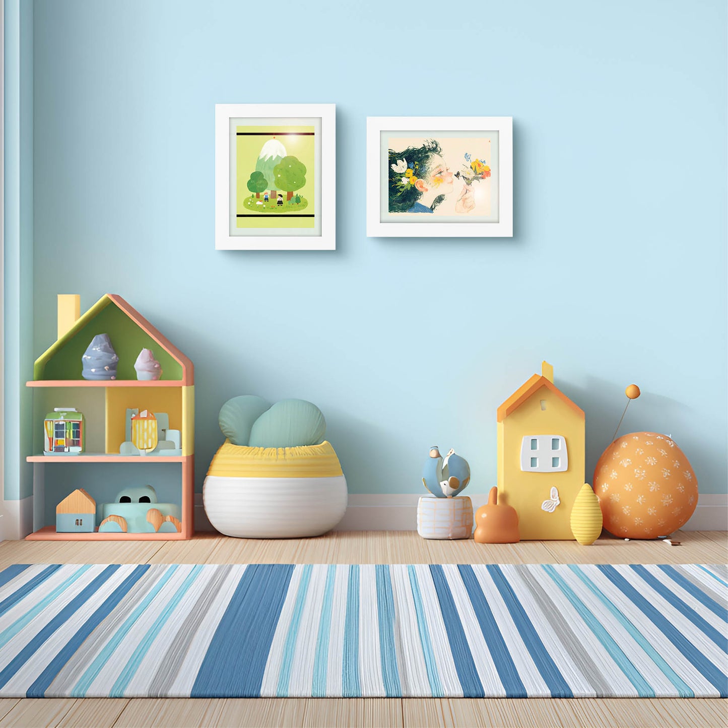 8.5x11 kids art frames with Tempered Glass White  (8 Pcs Per Box)