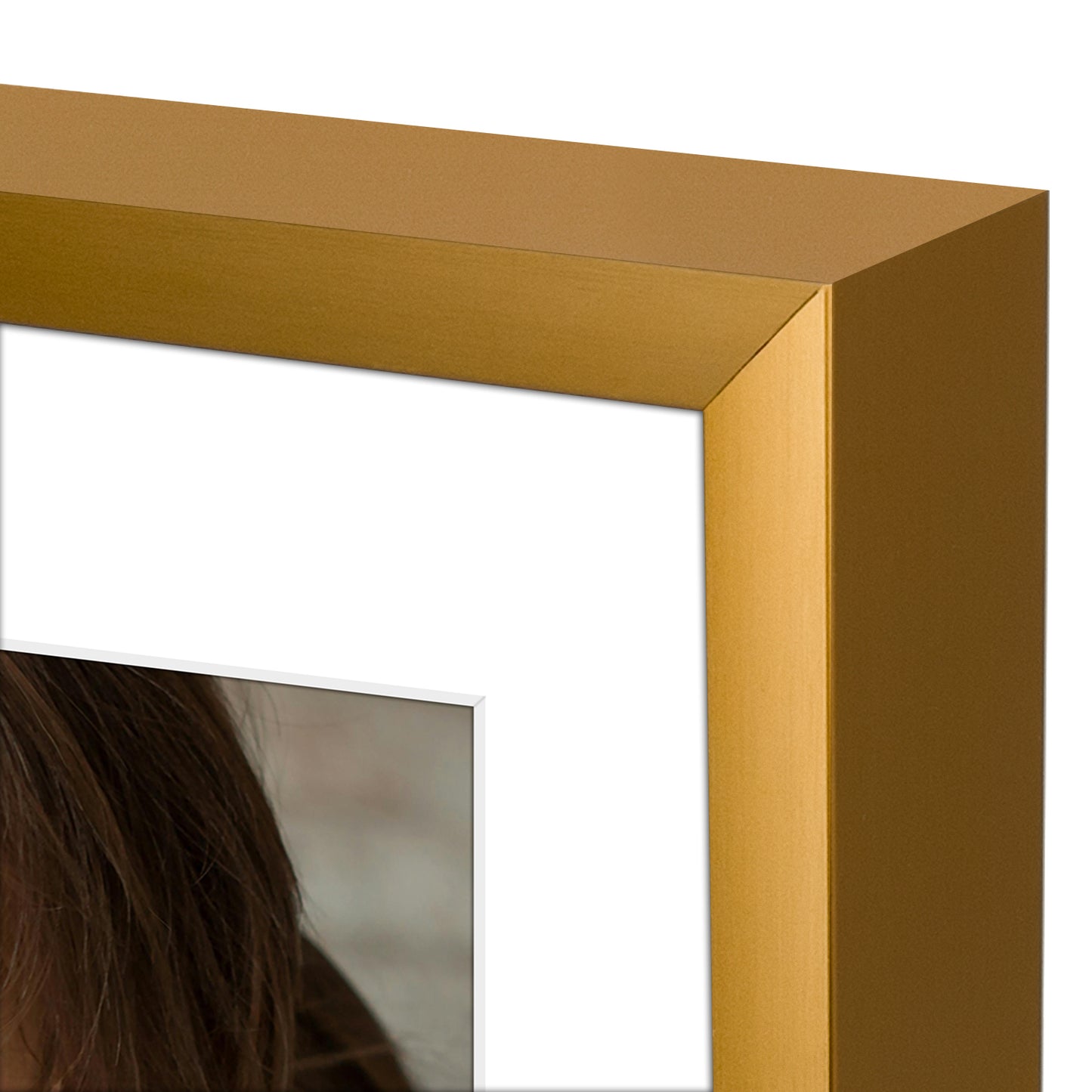 9x12 Metal Picture Frame for 6x8 Photo with White Mat and Real Glass (12 Pcs per Box)