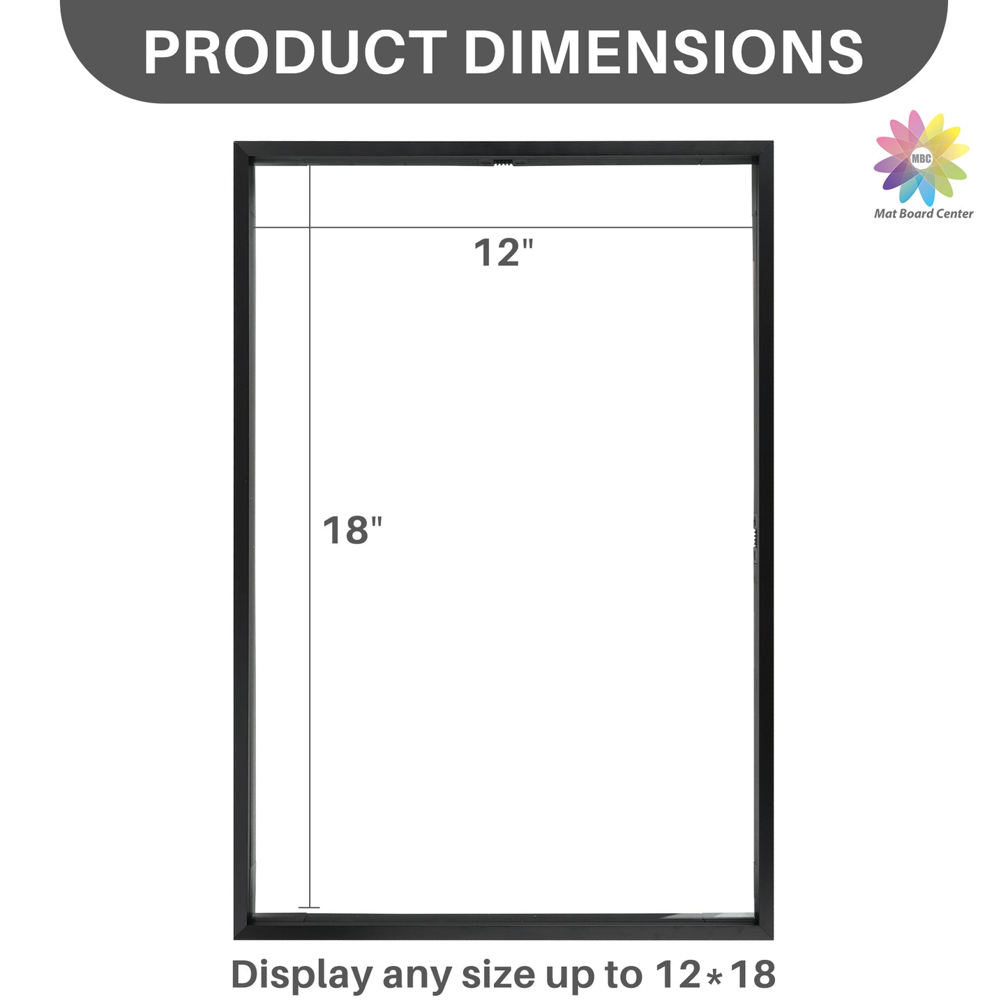 12x18 Floating Frame Displays Any Size Photo up to 12 by 18 (6 Pcs Per Box)