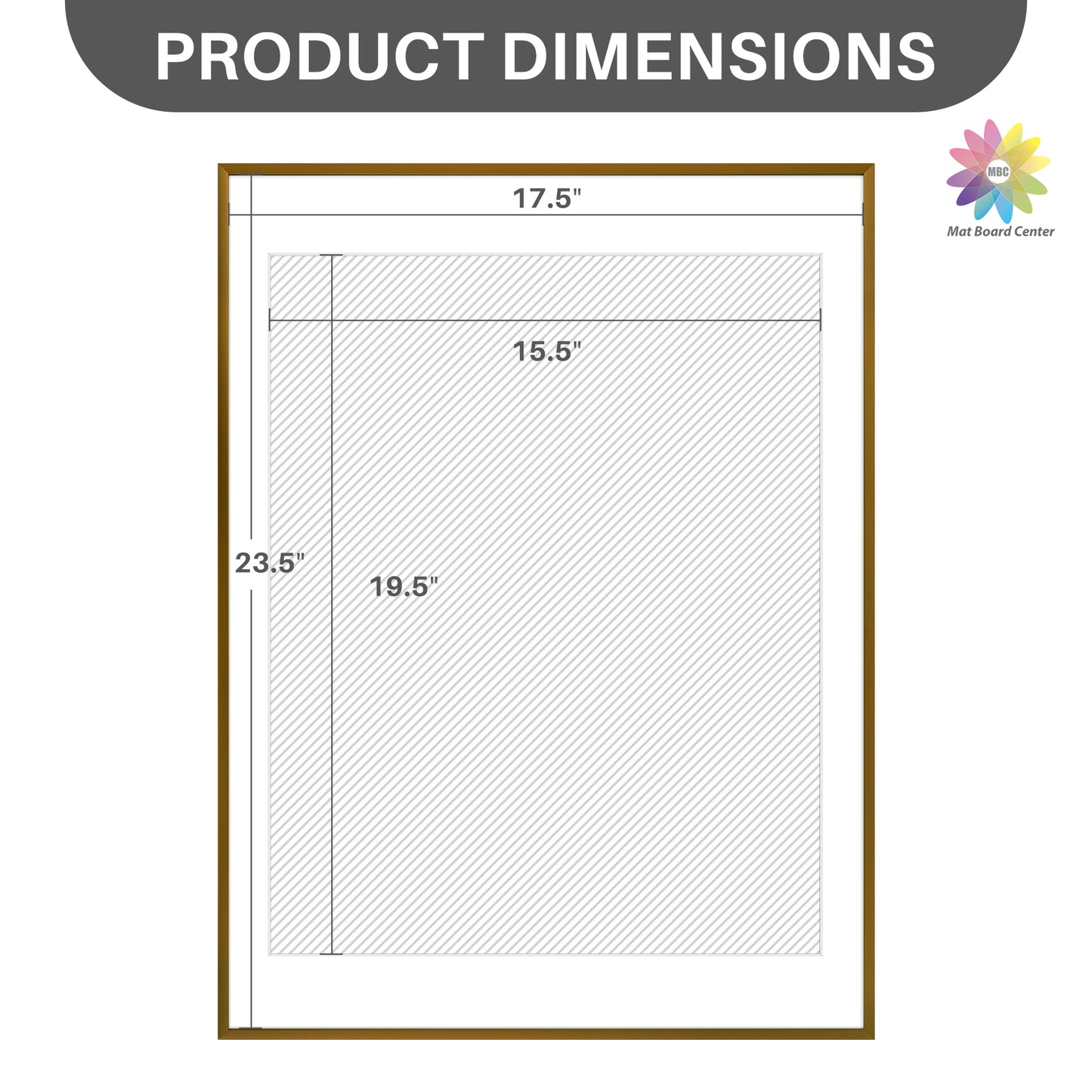 18x24 Aluminum Picture Frame With White Mat For 16x20 Photo (3 Pcs Per Box)