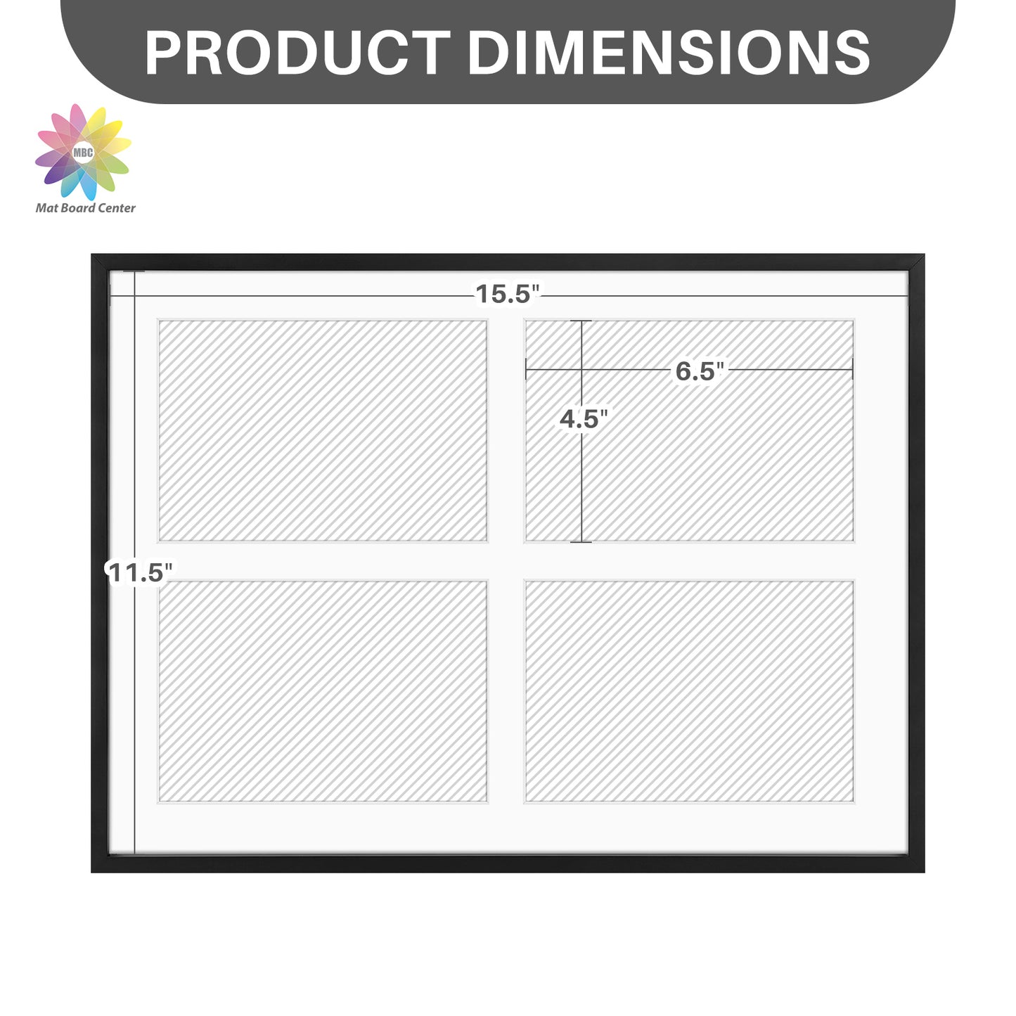 Clearance 12x16 Collage Picture Frame With 4 Openings for 5x7 Photo with White Mat and Real Glass (6 Pcs Per Box)