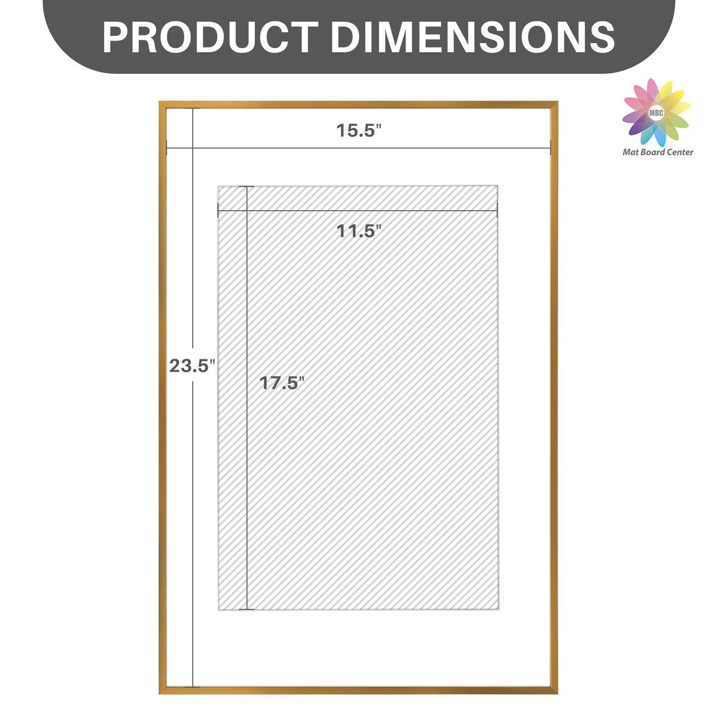 16x24 Aluminum Picture Frame with White Mat for 12x18 Photo (6 Pcs Per Box)
