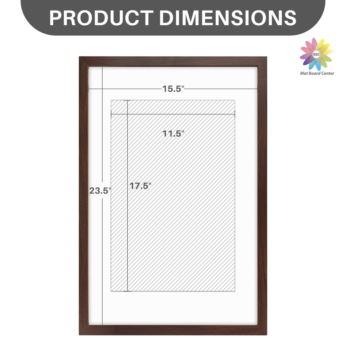 16x24 Picture Frame with White Mat for 12x18 Photo (6 Pcs Per Box)