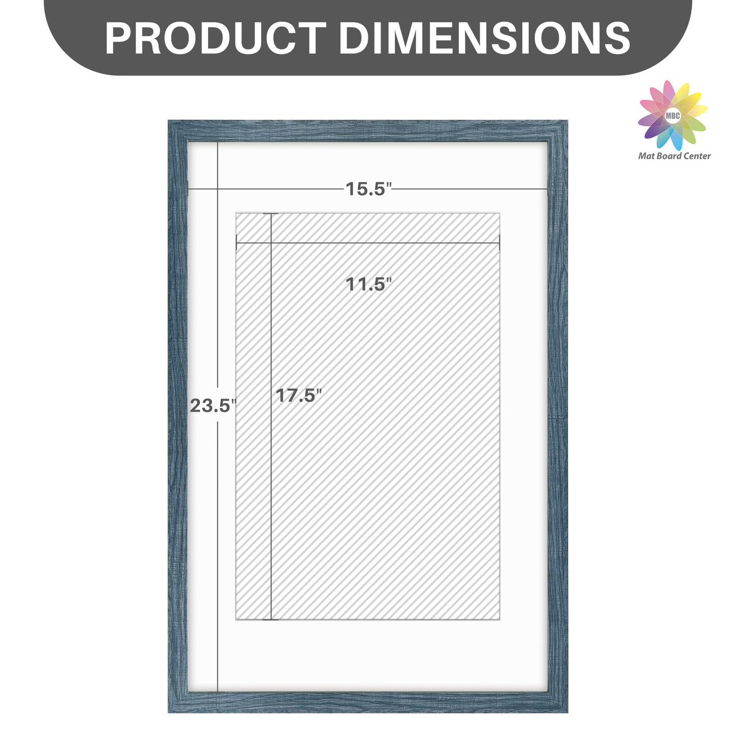 16x24 Picture Frame with White Mat for 12x18 Photo (6 Pcs Per Box)