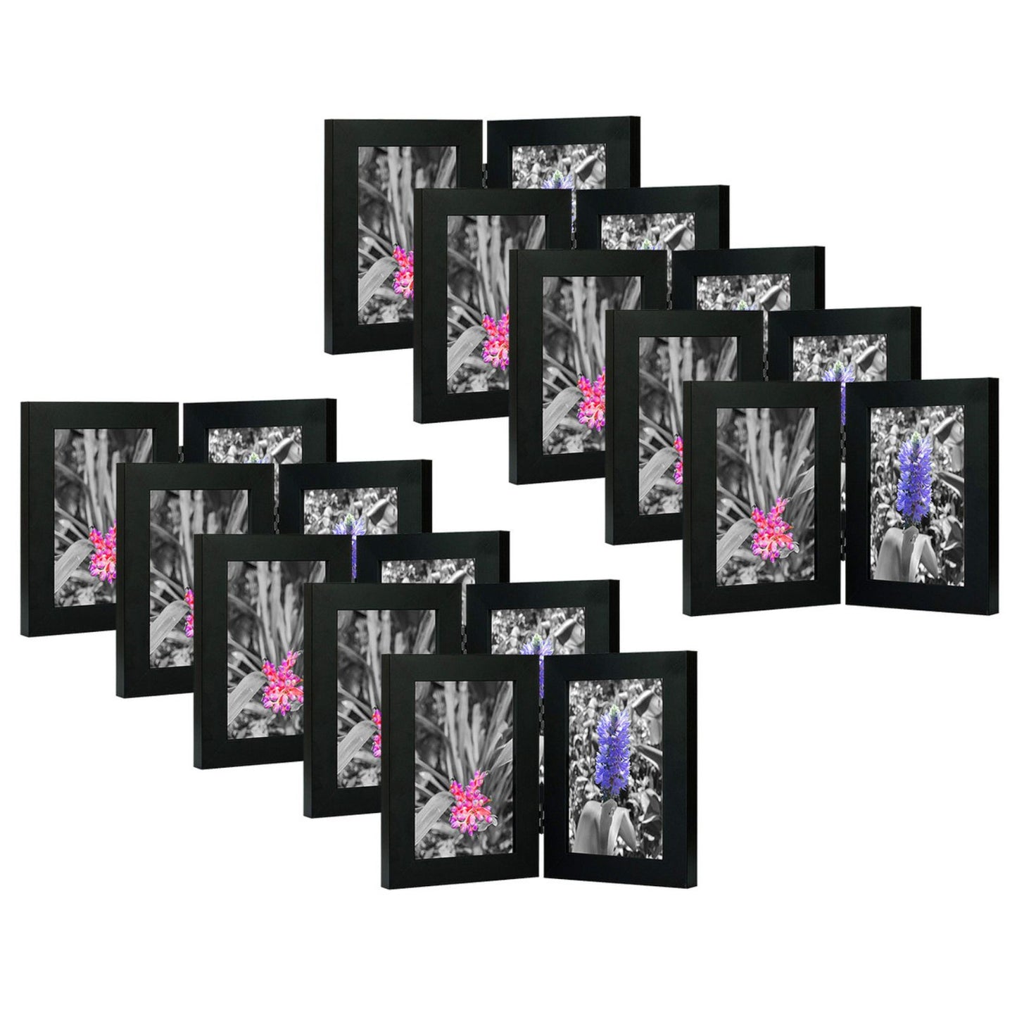 Double Picture Frame For 4x6 Photo Hinged Frames (10 Pcs Per Box)