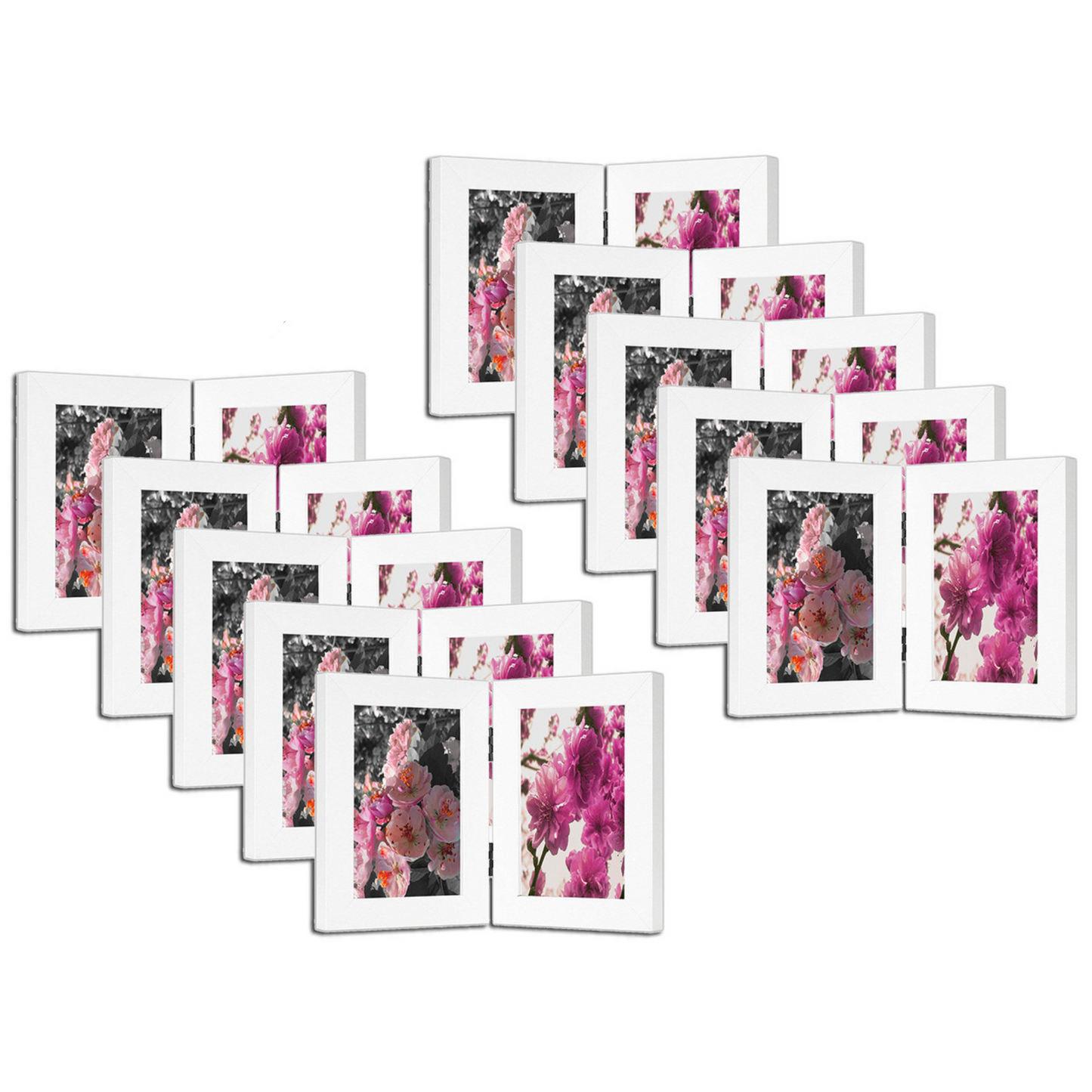 Double Picture Frame For 4x6 Photo Hinged Frames (10 Pcs Per Box)