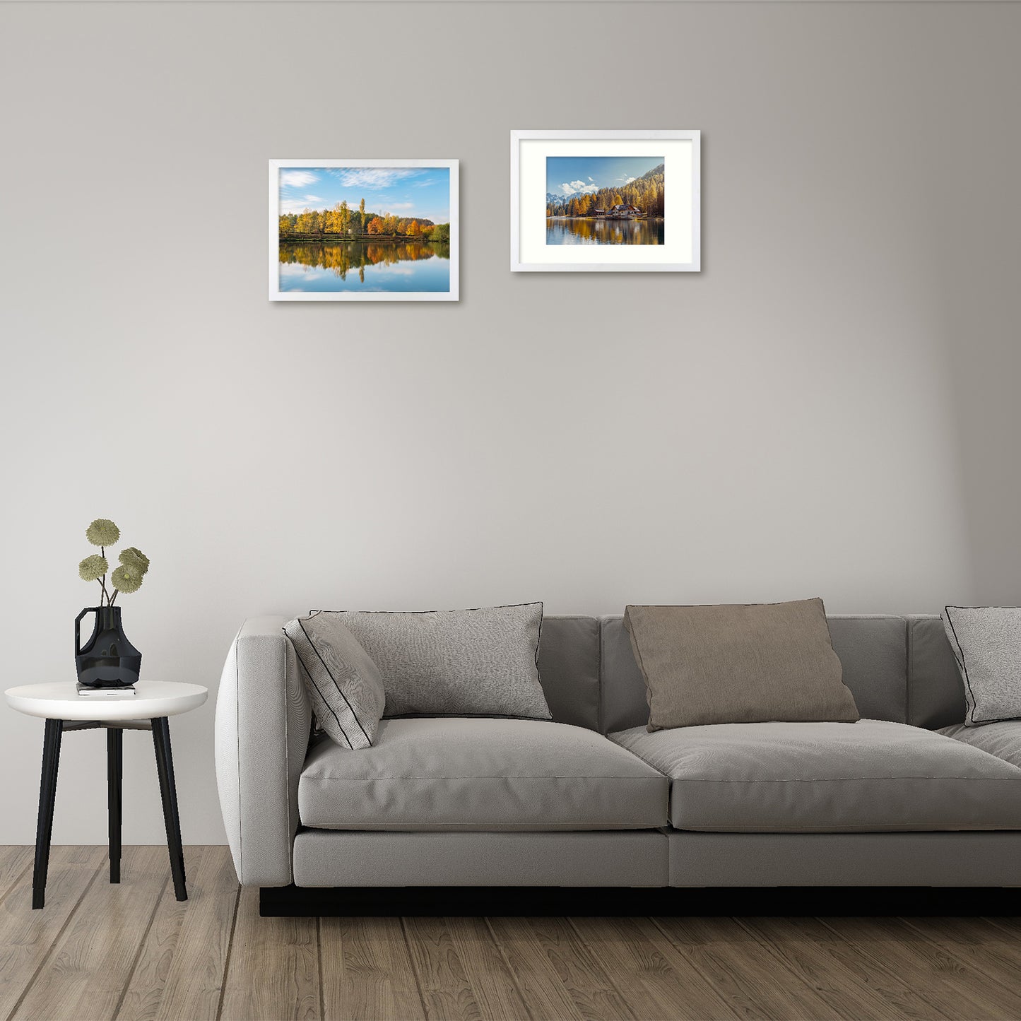 Clearance 12x16 Wood Frame for 8.5x11 Picture with Ivory Mat (8 Pcs per Box)