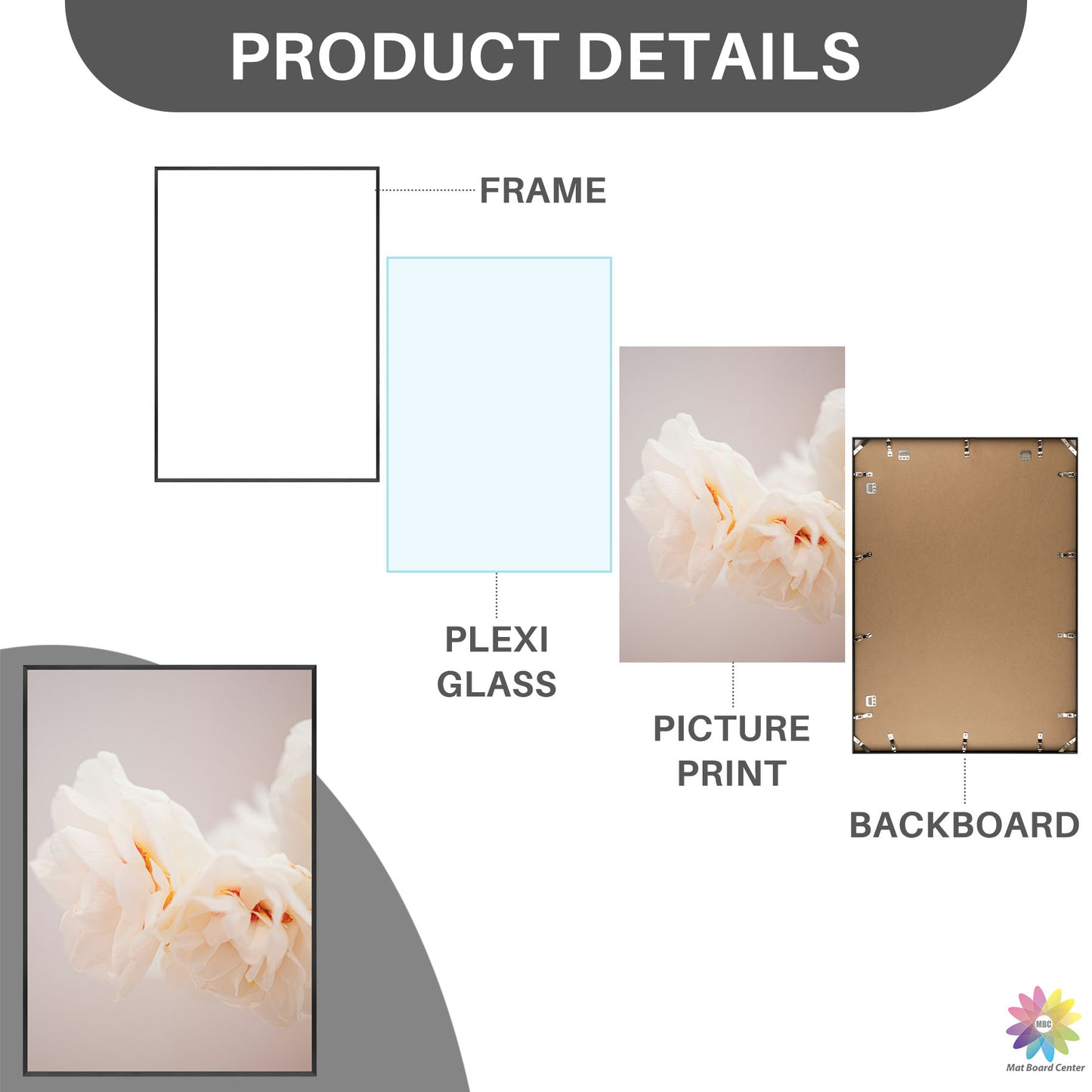A1 Metal Picture Frame for 23.4x33.1 Picture with Plexiglass(3 Pcs Per Box)