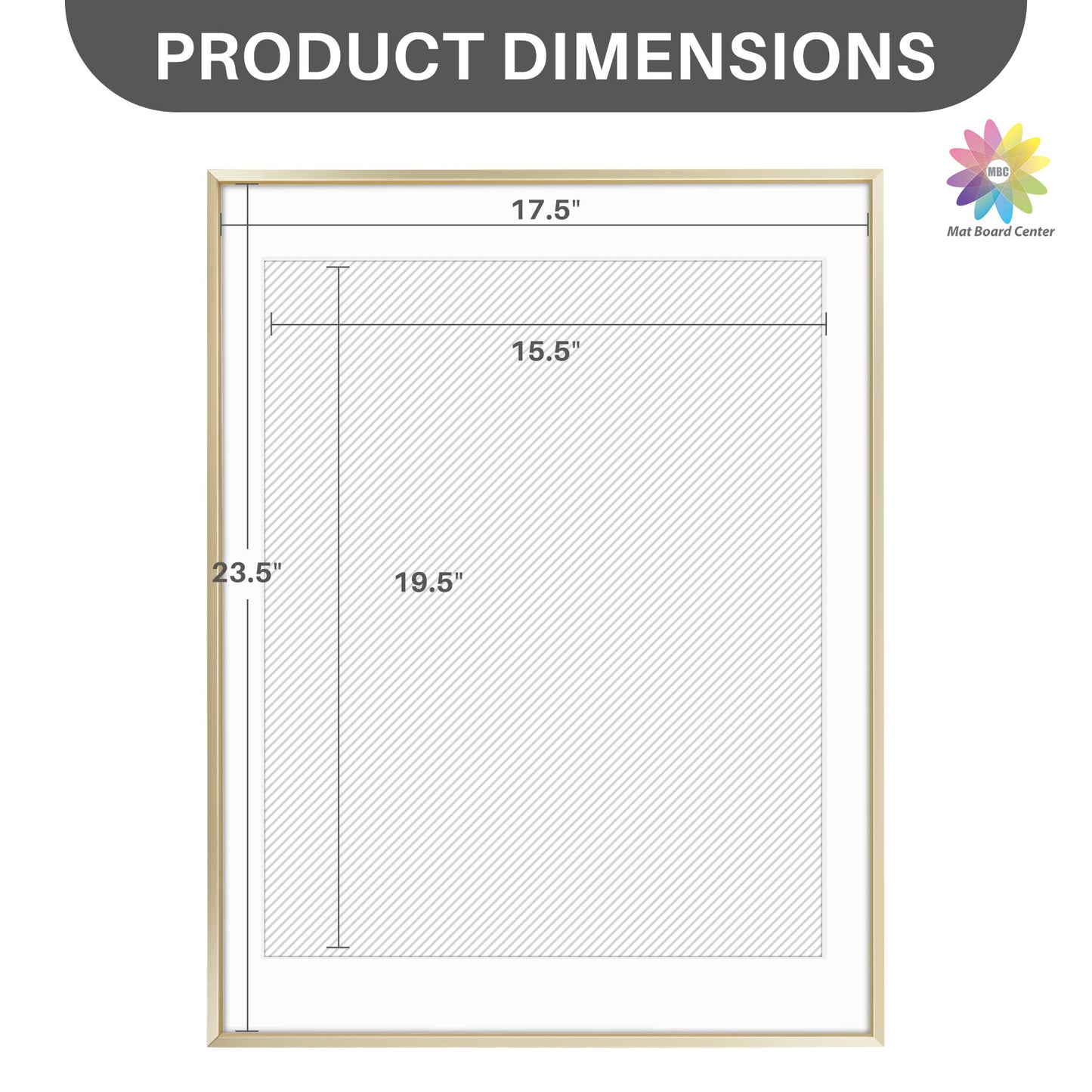 18x24 Poster Frame with White Mat for 16x20 Picture (3 Pcs Per Box)