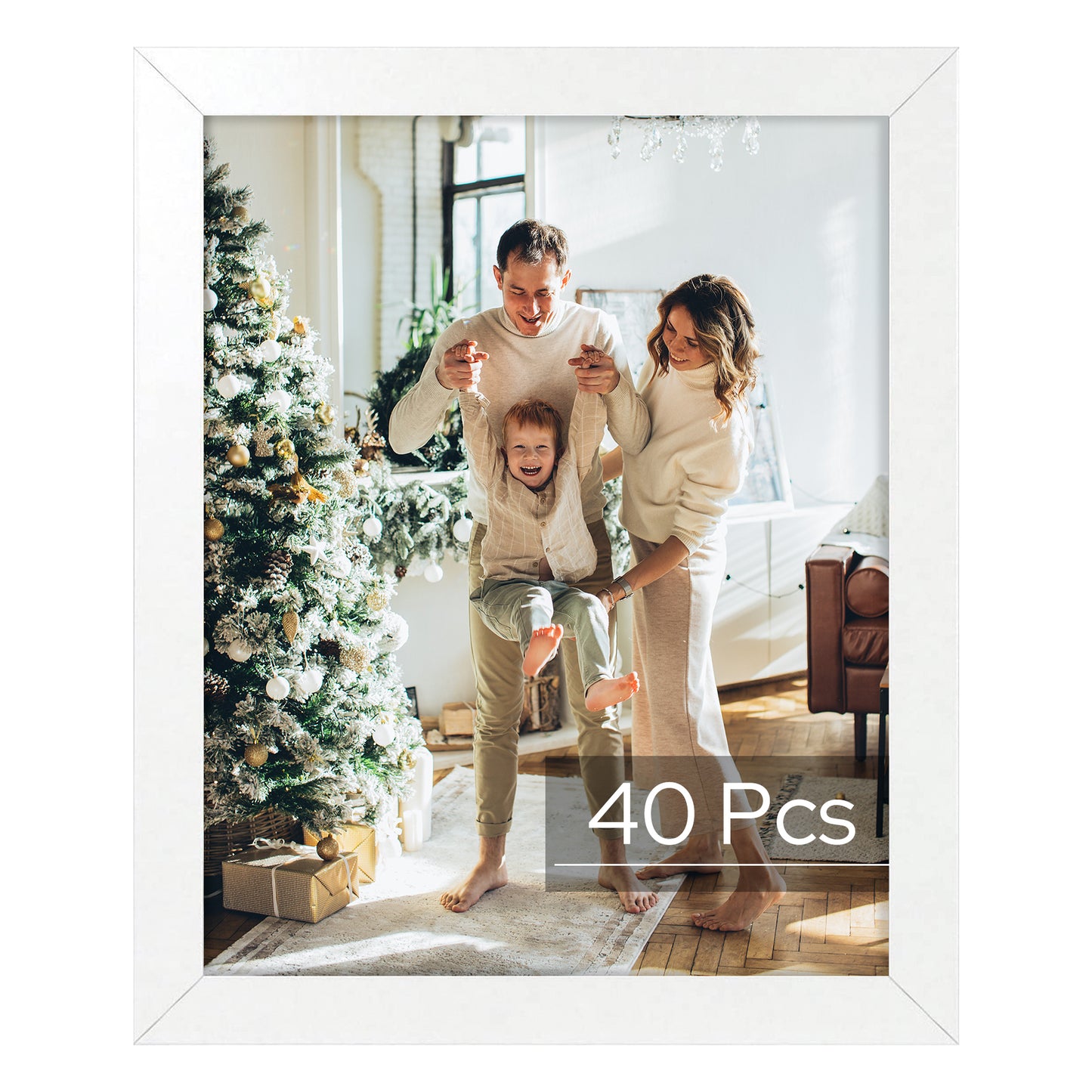 Clearance 8x10 Picture Frame with Plexiglass (40 Pcs Per Box) White