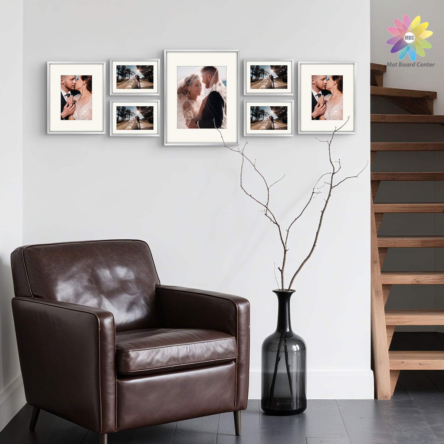 Clearance Gallery Wall frames - Display Four 11x14, Eight 8x10, and Sixteen 5x7 inch Photos (28 Pcs Per Box)