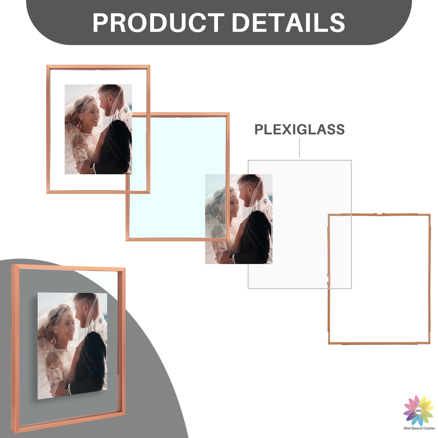 Clearance Floating Picture Frames Set - Displays Four 11x14, Eight 8x10, And Sixteen 5x7 Photos (28 Pcs Per Box)