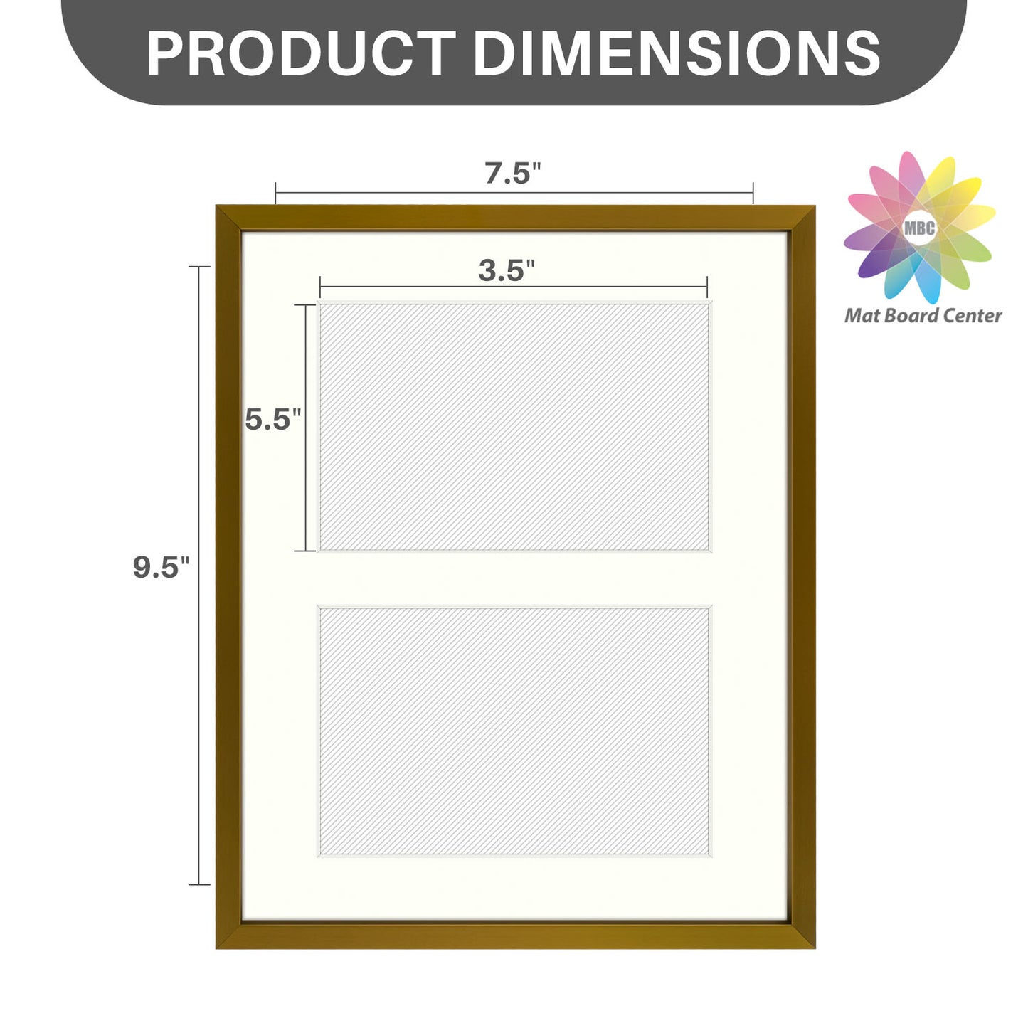 8x10 Aluminum Collage Picture Frame for Two 4x6 photos (12 Pcs per Box)