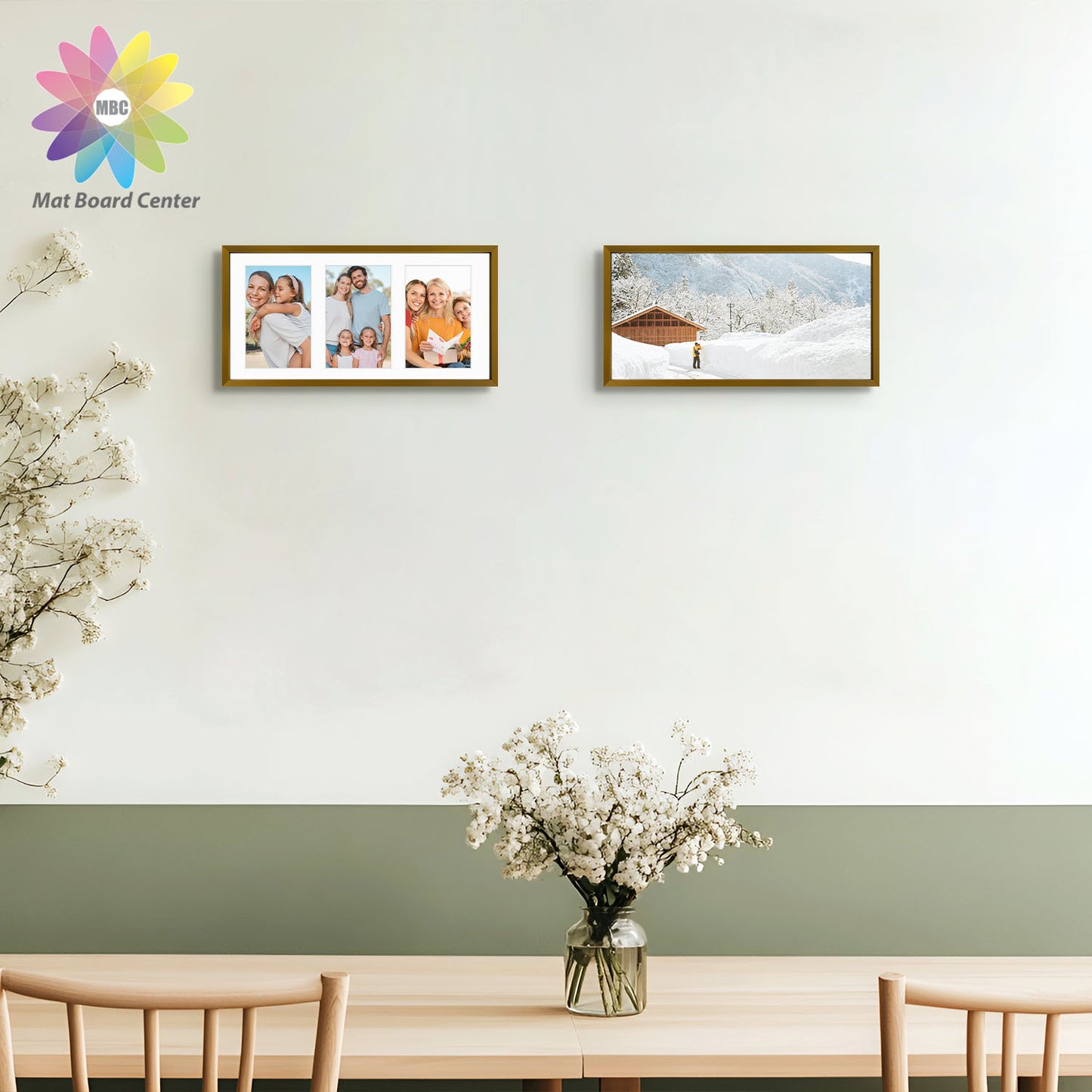 7x14 Aluminum Collage Picture Frame for Three 4x6 Photos