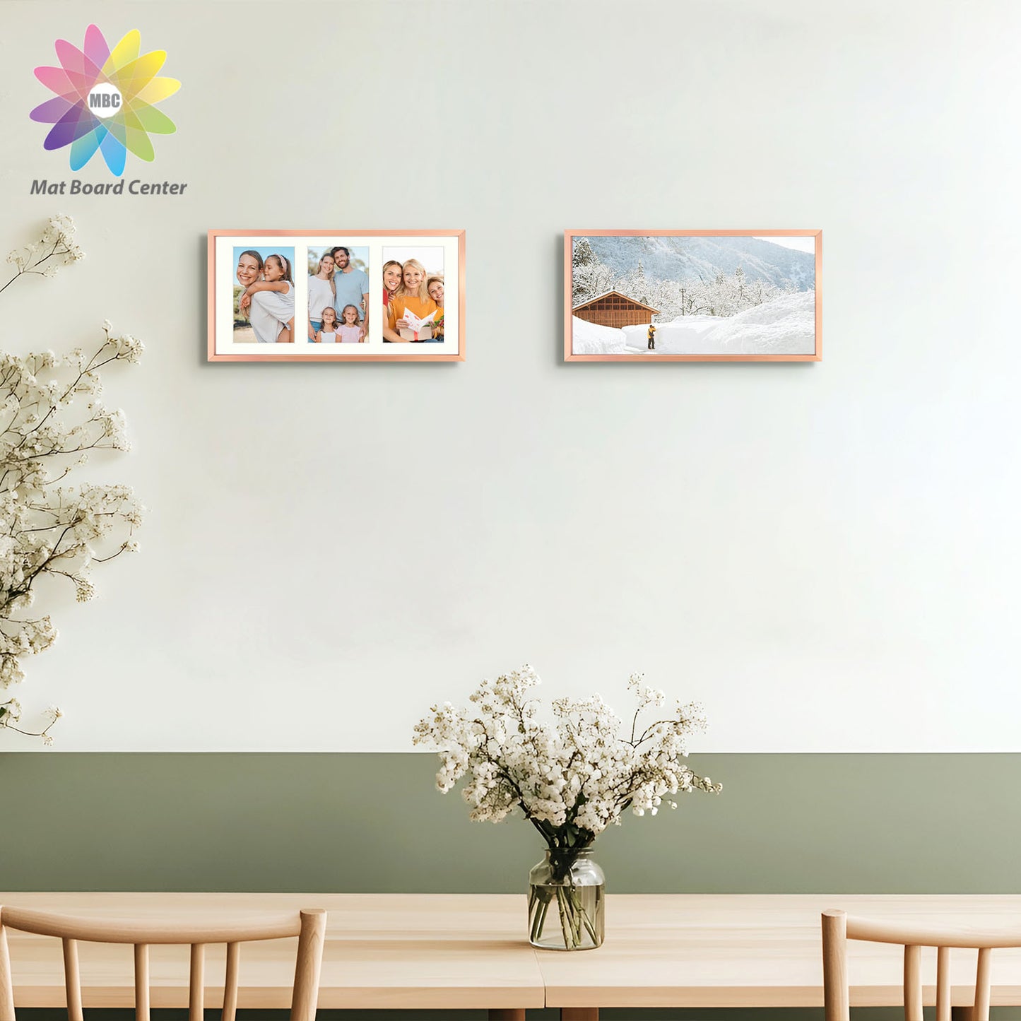 7x14 Aluminum Collage Picture Frame for Three 4x6 Photos