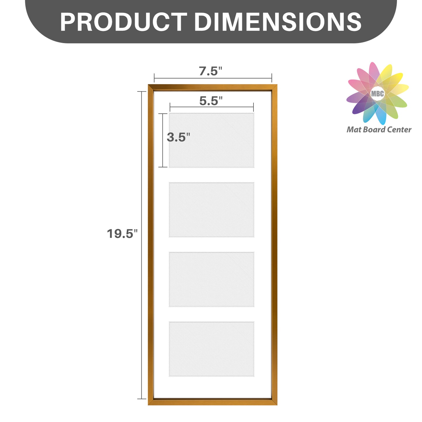 Clearance 8x20 Aluminum Collage Picture Frame for Four 4x6 Photos (6 Pcs Per Box)