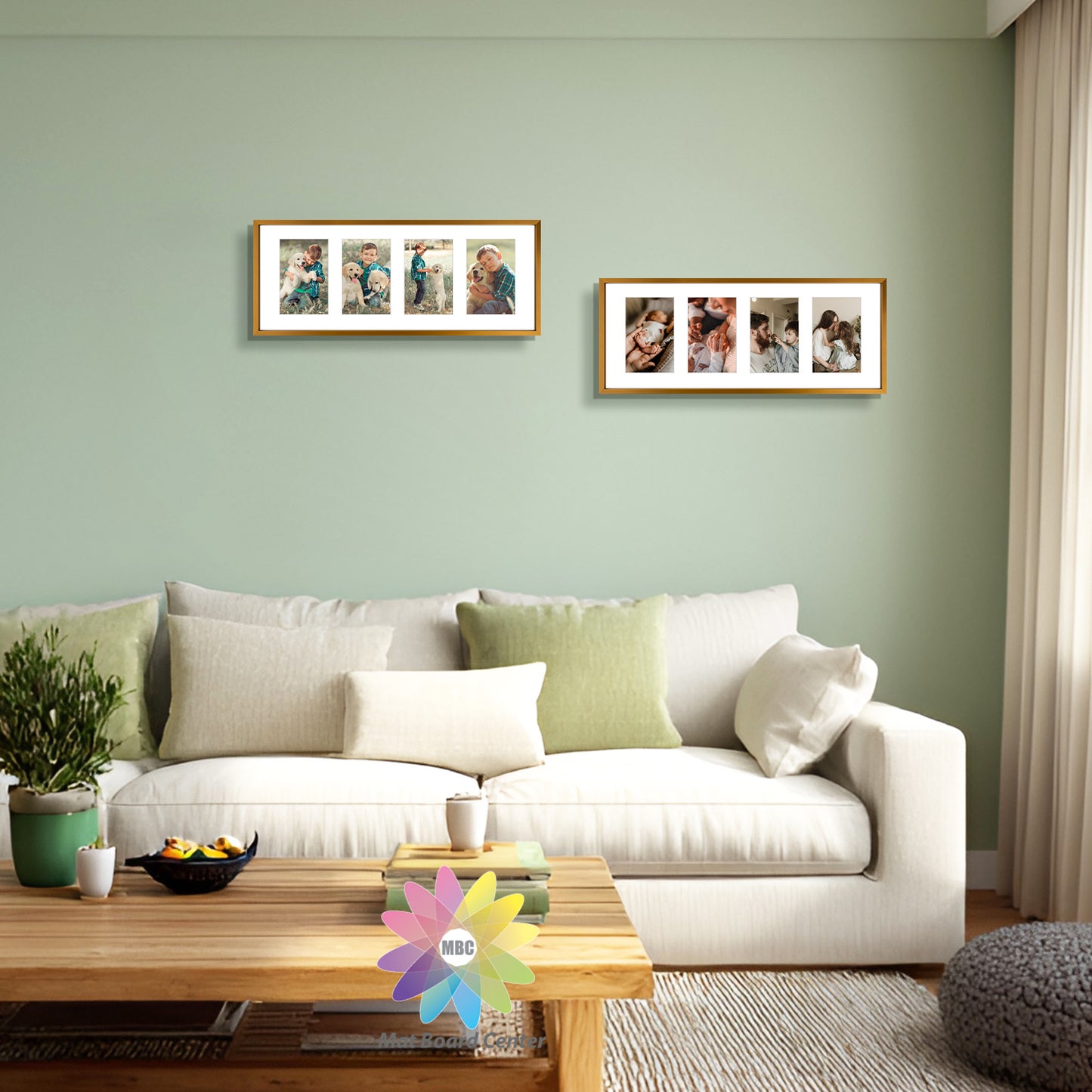 Clearance 8x20 Aluminum Collage Picture Frame for Four 4x6 Photos (6 Pcs Per Box)