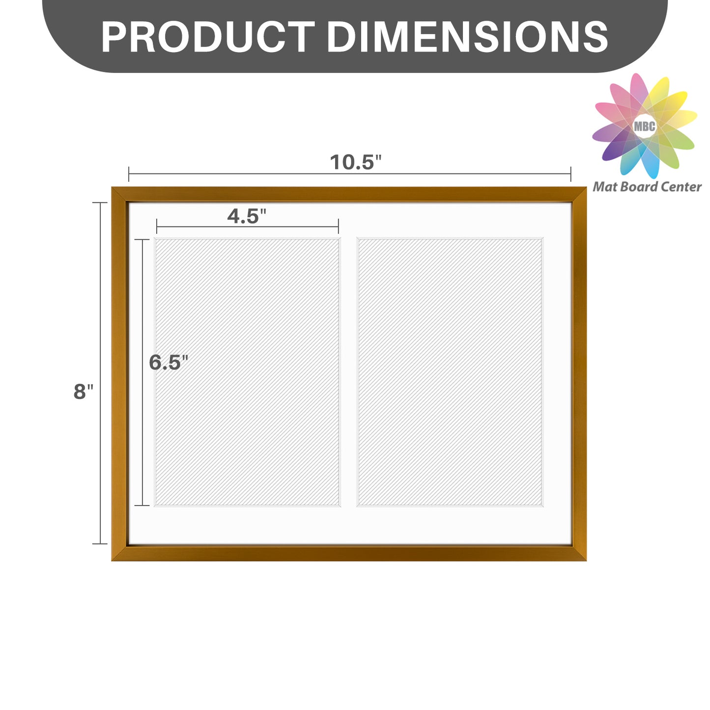 Clearance 8.5x11 Collage Picture Frame With 2 Openings for 5x7 Photo with White Mat and Real Glass (12 Pcs Per Box)