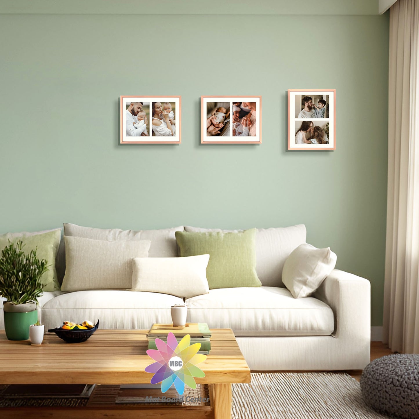 8.5x11 Aluminum Collage Picture Frame for Two 5x7 Photos (8 Pcs per Box)
