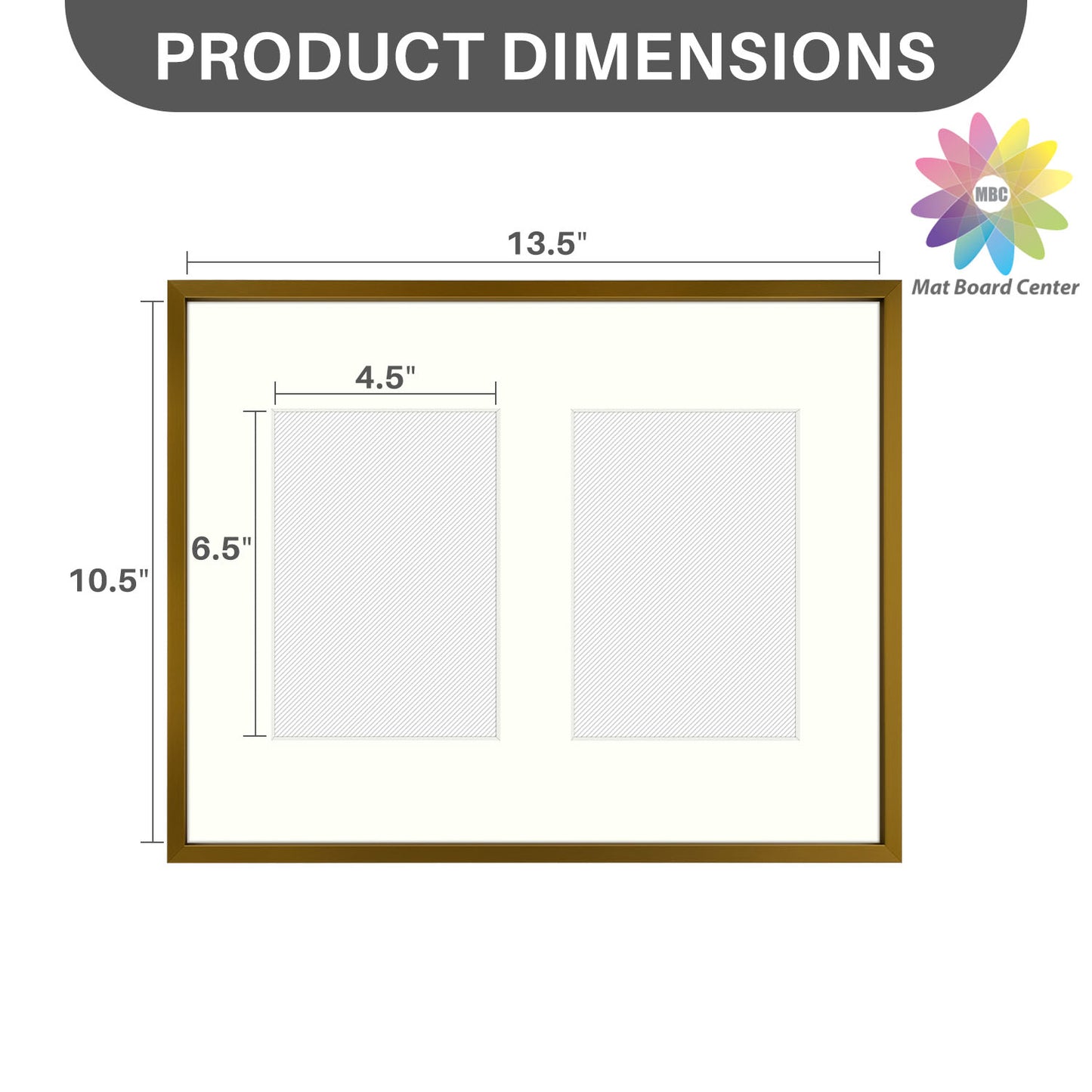 11x14 Aluminum Collage Picture Frame for Two 5x7 Photos (6 Pcs per Box)